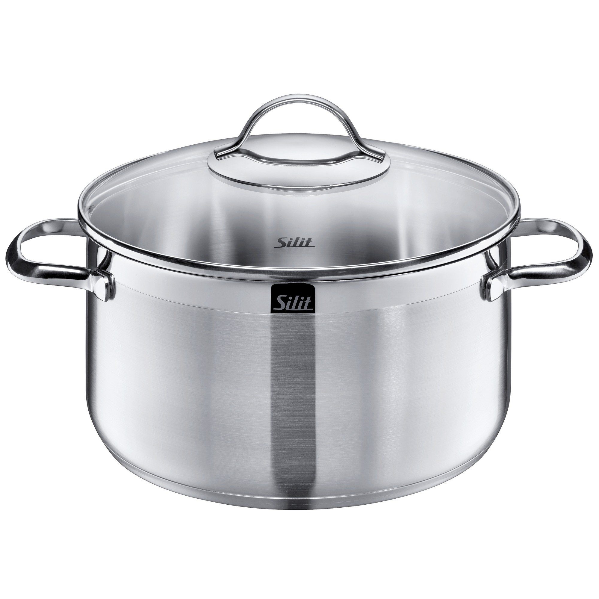 Silit Fleischtopf Fleischtopf Achat mit Deckel 24 cm, Edelstahl rostfrei 18/10 (Set)