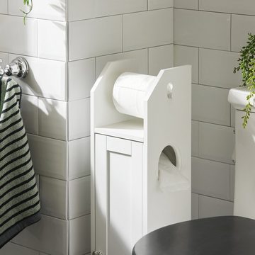 SoBuy Toilettenpapierhalter FRG135/FRG177, Freistehend Seitenschrank