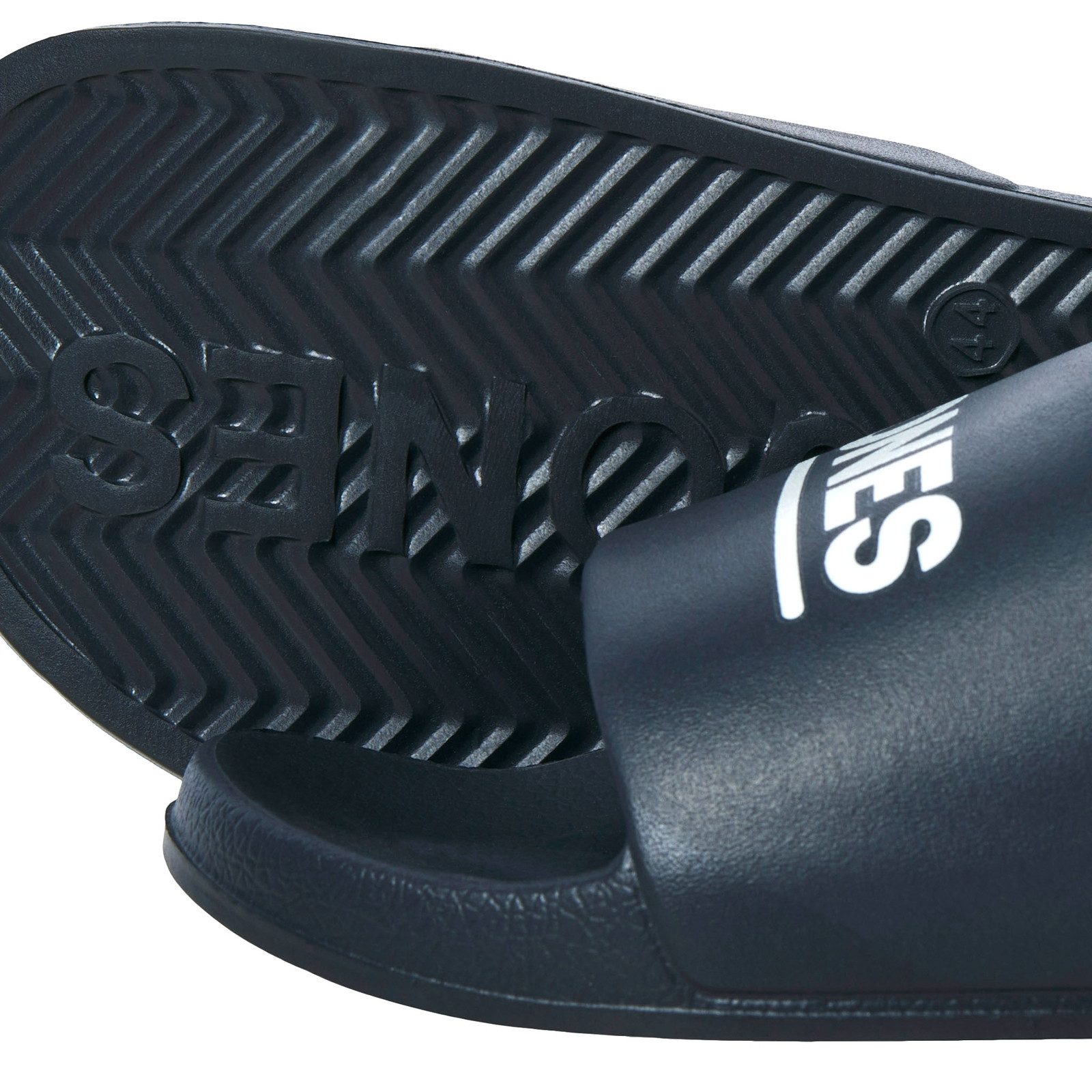 Jack & Jones JFWOLLIE Slider LN Badeschuh mit plakativem Markenschriftzug