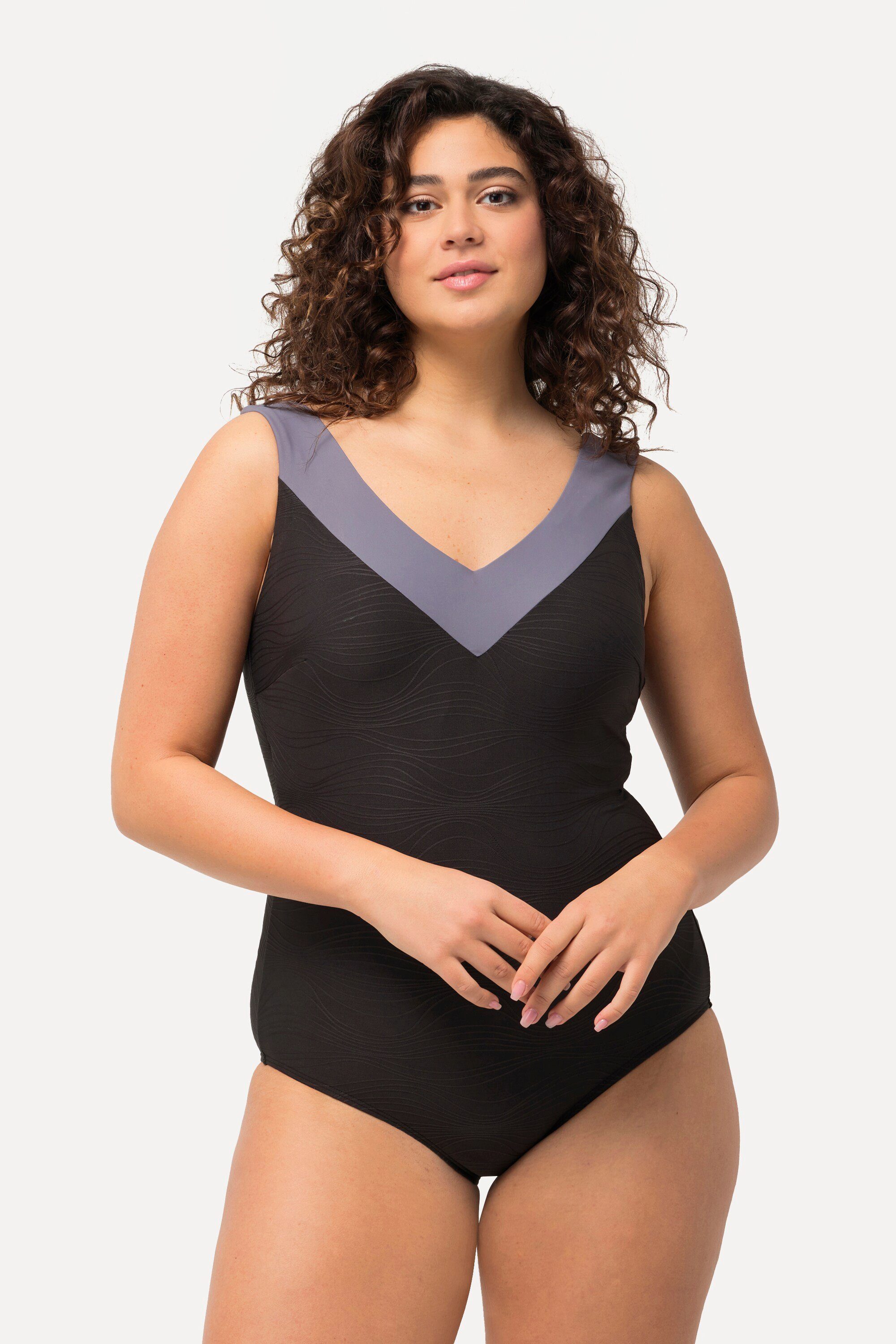 Ulla Popken Badeanzug Badeanzug Struktur Softcups günstig online kaufen