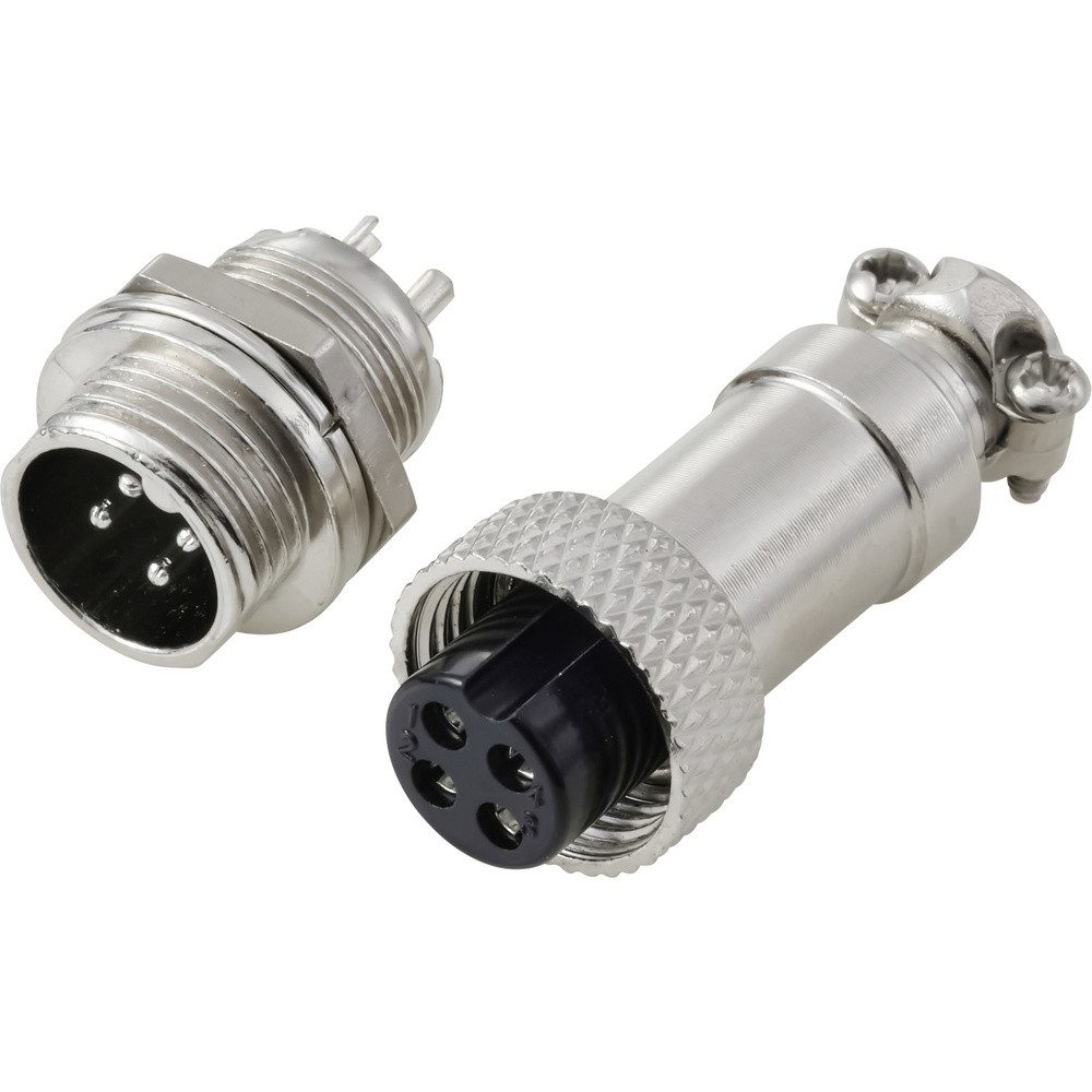 TRU COMPONENTS TRU COMPONENTS TC-13895584 Rundsteckverbinder Stecker, Buchsenkontakt Installationskabel