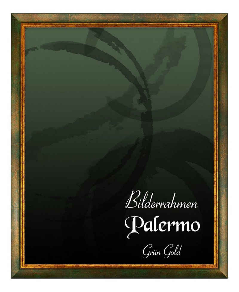BIRAPA Einzelrahmen Bilderrahmen Palermo, (1 Stück), 20x20 cm, Grün Gold, Holz