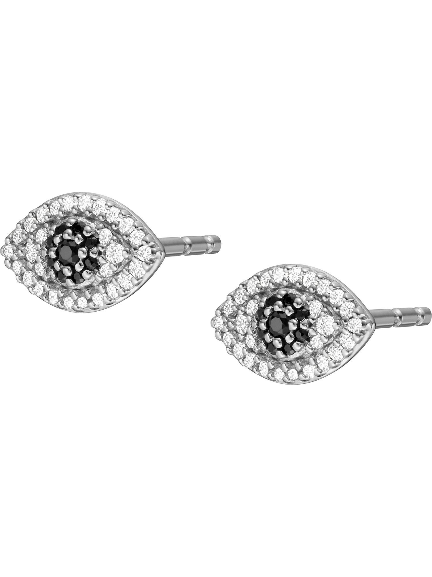 Fossil Paar Ohrstecker Fossil Damen-Ohrstecker 925er Silber Hämatit