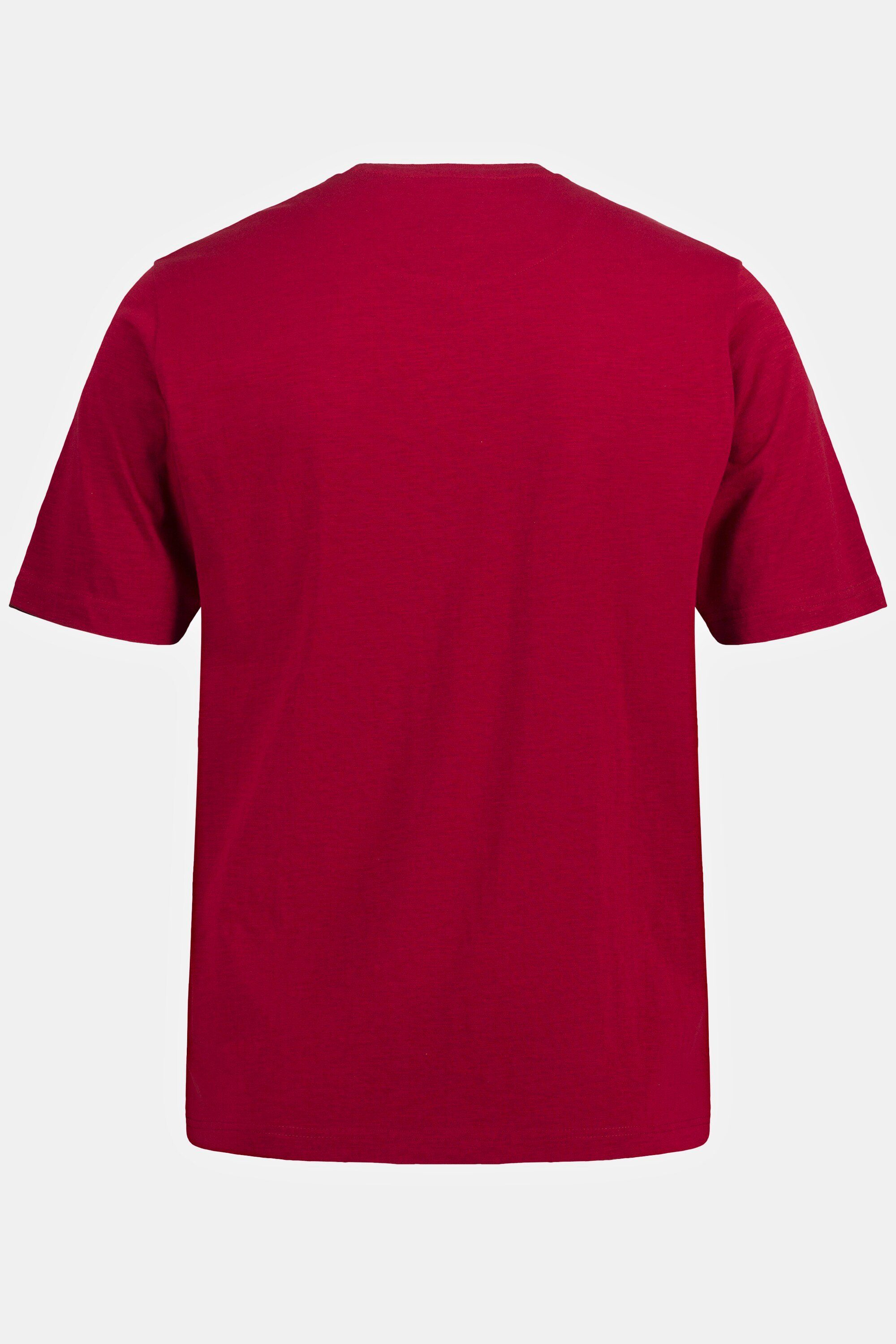 Halbarm Palmen Print T-Shirt Flammjersey JP1880 rot T-Shirt