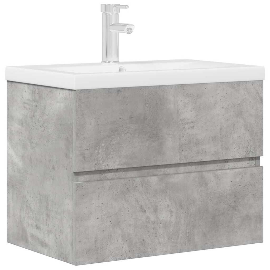 vidaXL Waschtisch 60 x 385 x 45 cm Badezimmer Waschtischschrank Set aus Keramik und Span