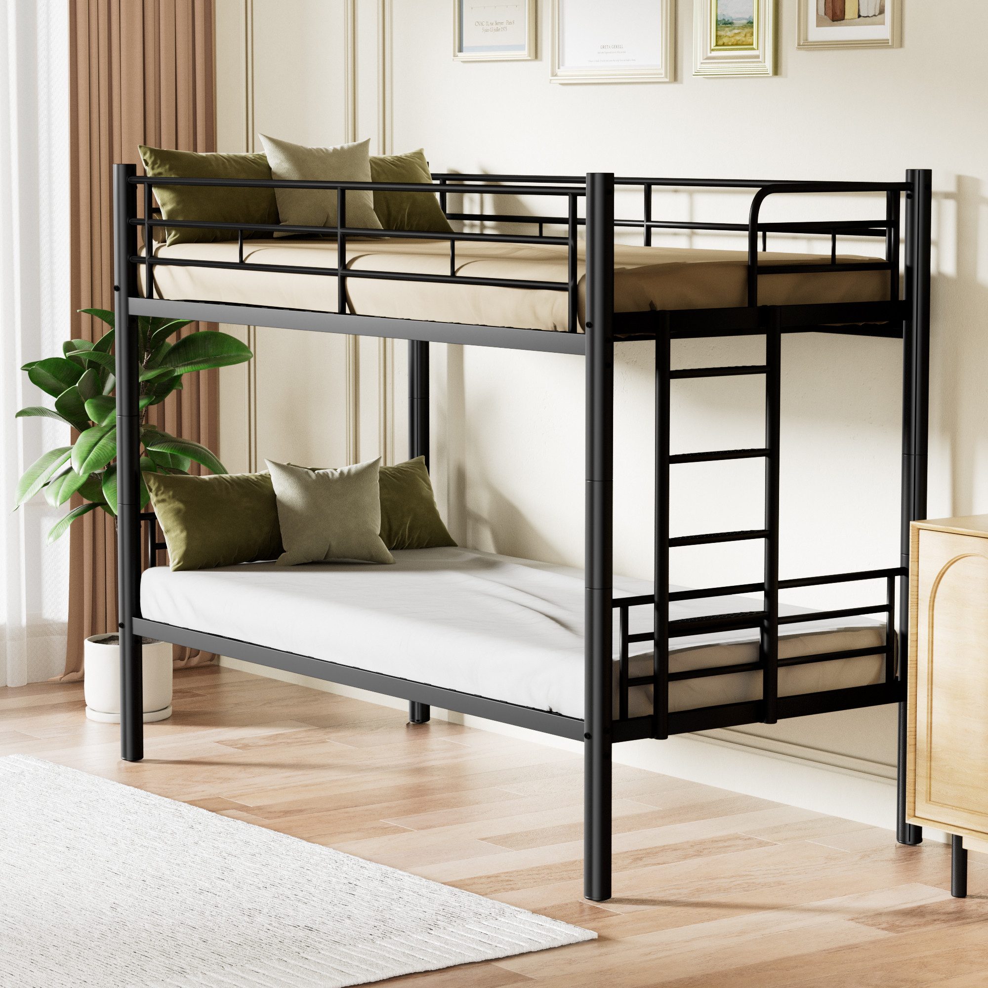Odikalo Etagenbett Eisenbett Etagenbett Kinder90x200cm,Umbaubar zu günstig online kaufen
