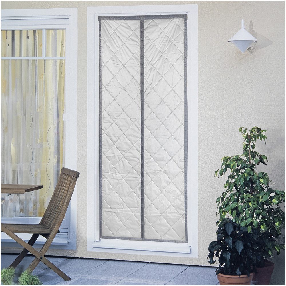 Maximex Türvorhang Wärmeschutz 2in1 (1 St), Klettband, verdunkelnd, Polyester, 90x200 cm, Thermo-Vorhang, reflektierende Außenseite, blickdicht – Bild 2 von 5
