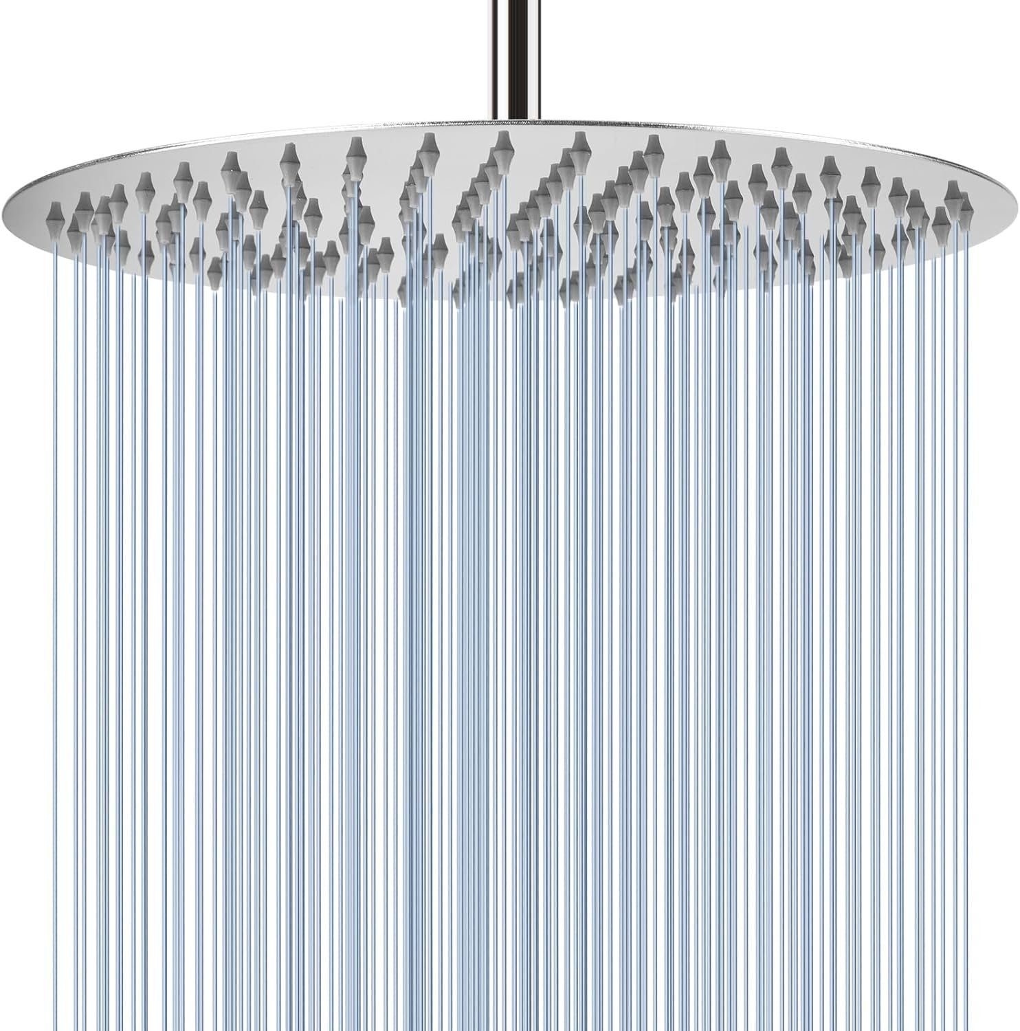 Olotos Regenduschkopf Kopfbrause Regendusche Duschkopf Dusch Handbrause Bad Amatur, aus Edelstahl 304 mit Anti-Kalk Düsen Kugelgelenk Massagedüse