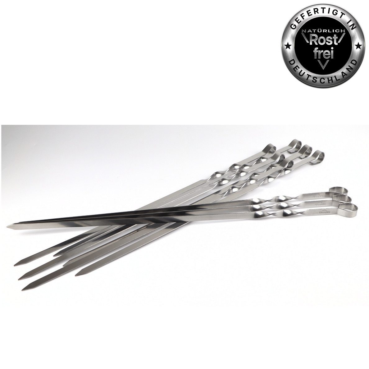 Kette´s Grillzubehör Grillspieß Spießleiste/Spießaufsatz/Schaschlik Grillaufsatz aus Edelstahl, Rostfreier Edelstahl, Kein ankleben des Grillgutes