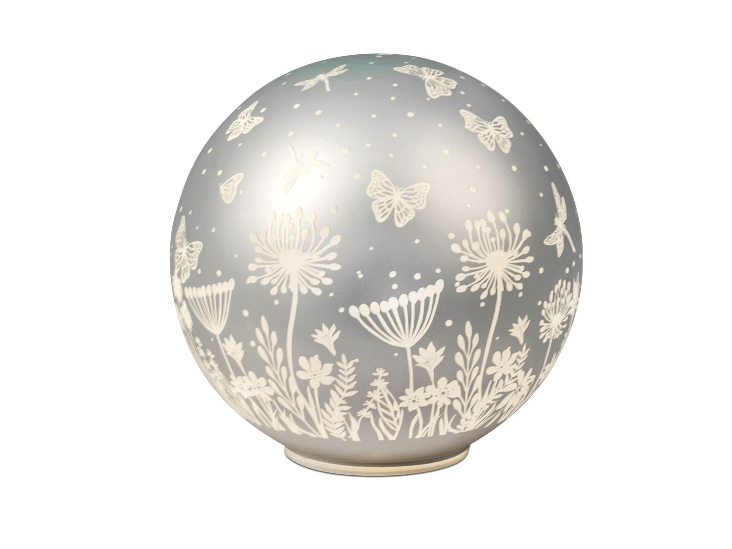 formano Tischleuchte Blumenwiese, LED, mit Timerfunktion, Silber, Blumen, H: 20cm