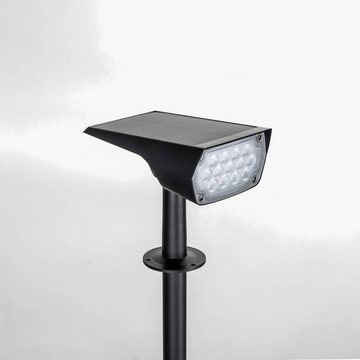 Prios Gartenleuchte Helier, LED-Leuchtmittel fest verbaut, warmweiß, Modern, Kunststoff, Schwarz, 1 flammig, inkl. Leuchtmittel