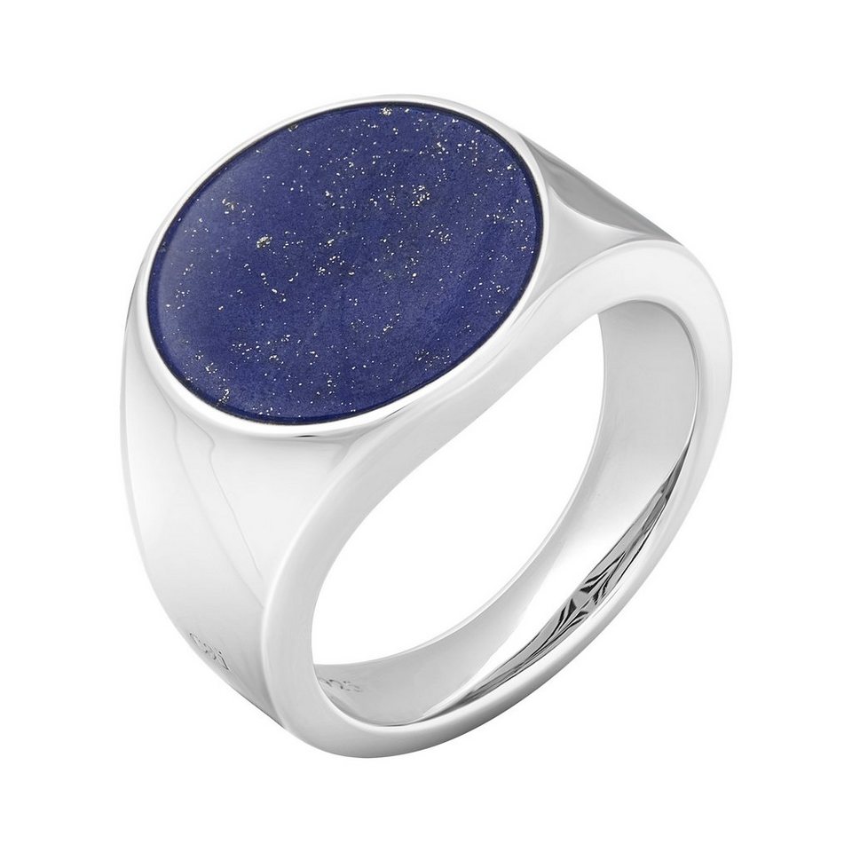 CAÏ Fingerring 925 Silber rhodiniert Lapislazuli