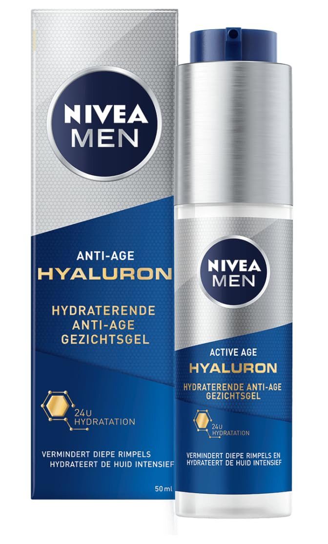 Nivea Gesichtsgel NIVEA MEN Anti-Age Hyaluron Hydro Gesichtsgel (50 ml), 1-tlg.