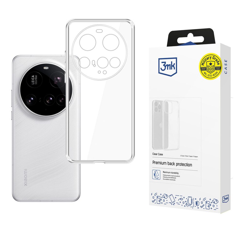3MK Smartphone-Hülle Schutzhülle Handyhülle Smartphone-Hülle, transparent, Kameraschutz, sturzgeprüft, dünn