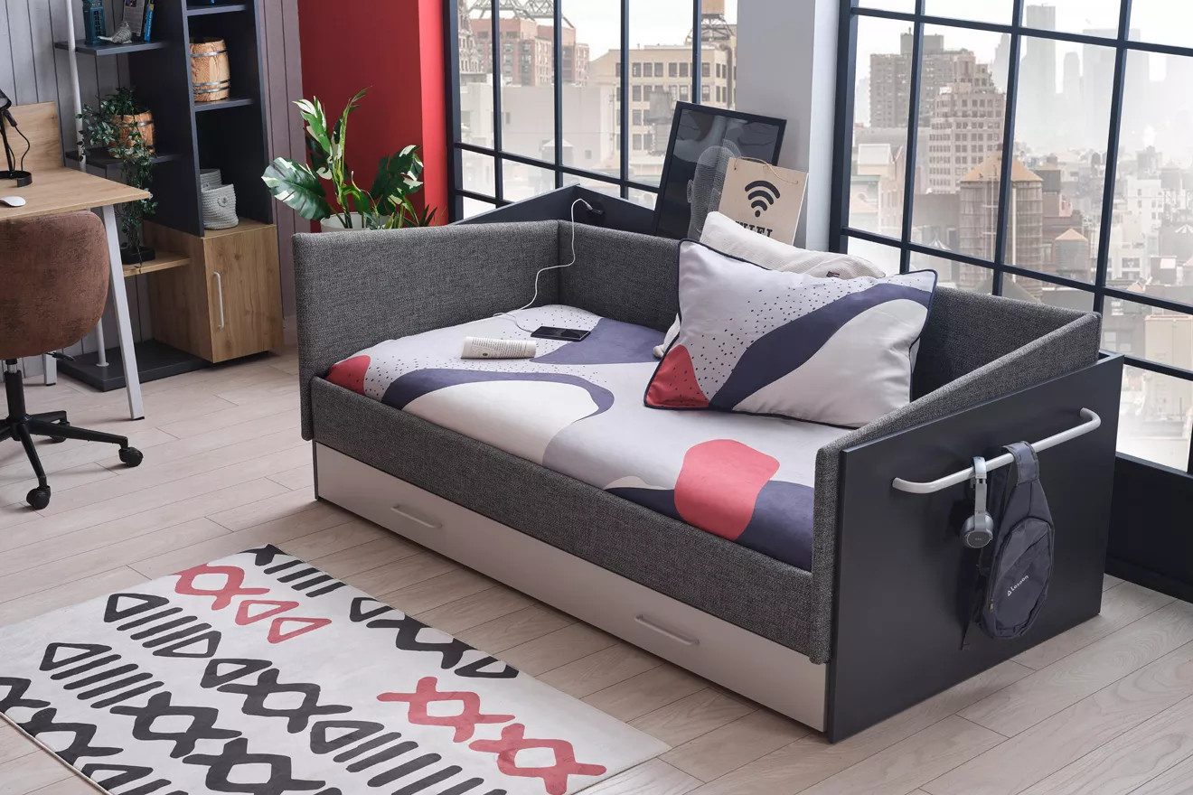 Möbel-Zeit Ausziehbett HARVEY Tagesbett – Sofabett mit Ausziehbett – 90 x 200 cm