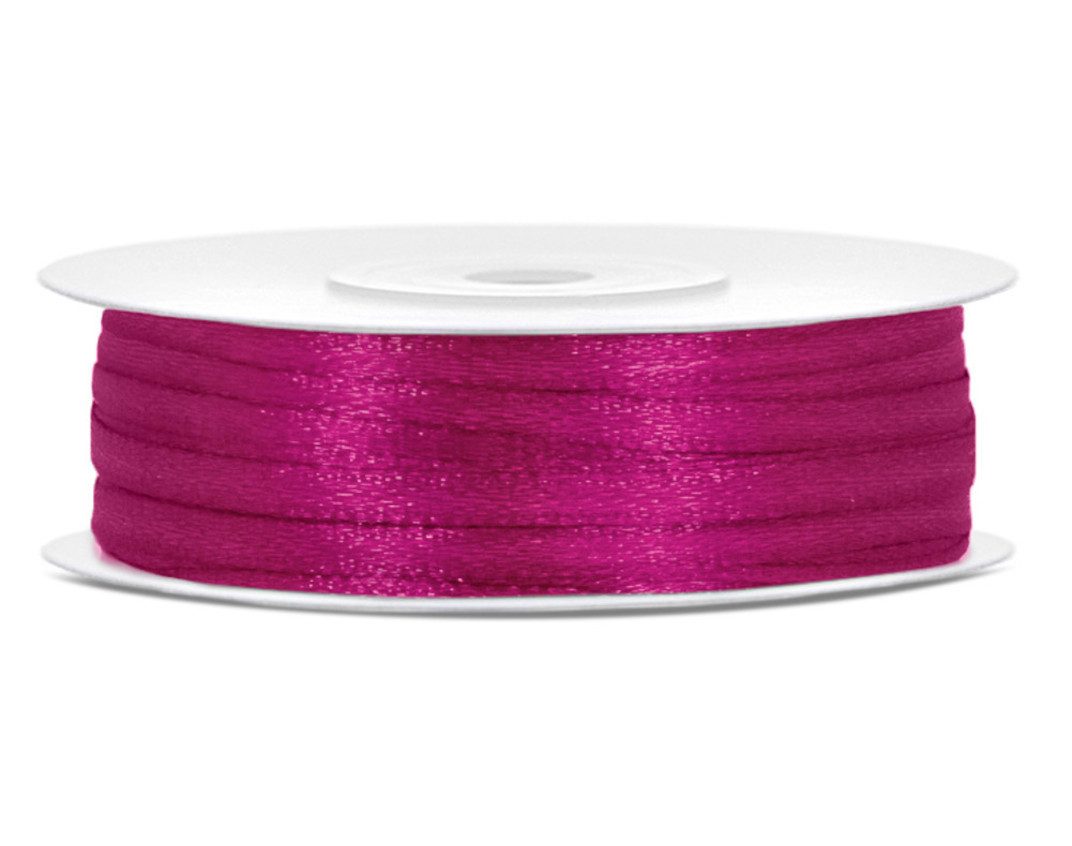 partydeco Satinband 50m x 3mm Rolle Satinband Geschenkband Schleifenband Satin Band, Dekoband