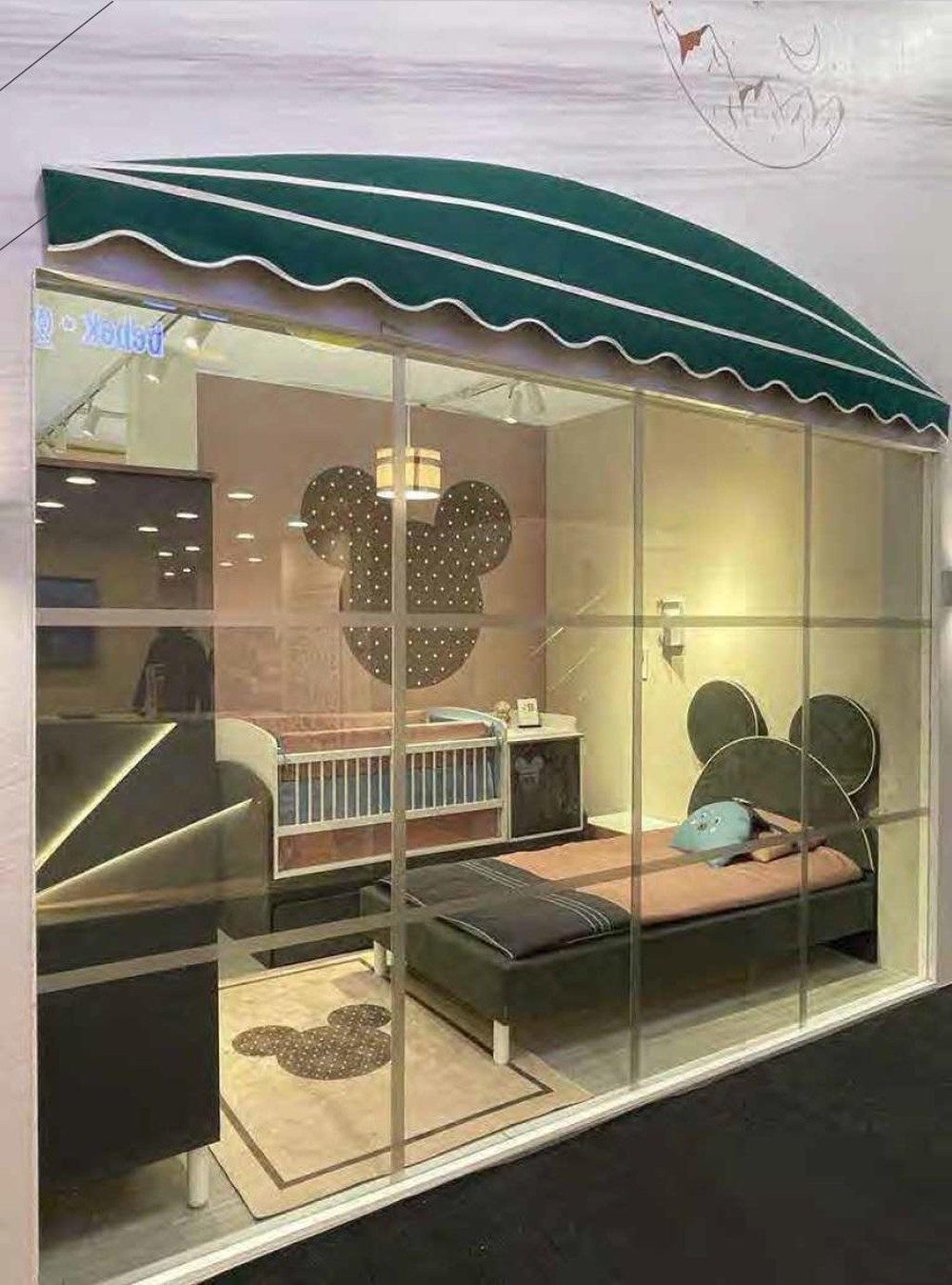 JVmoebel Babybett Wickeltischregal aus Holz in Schwarz-Weiß für Kinderzimmer, 1-tlg., Made in Europa