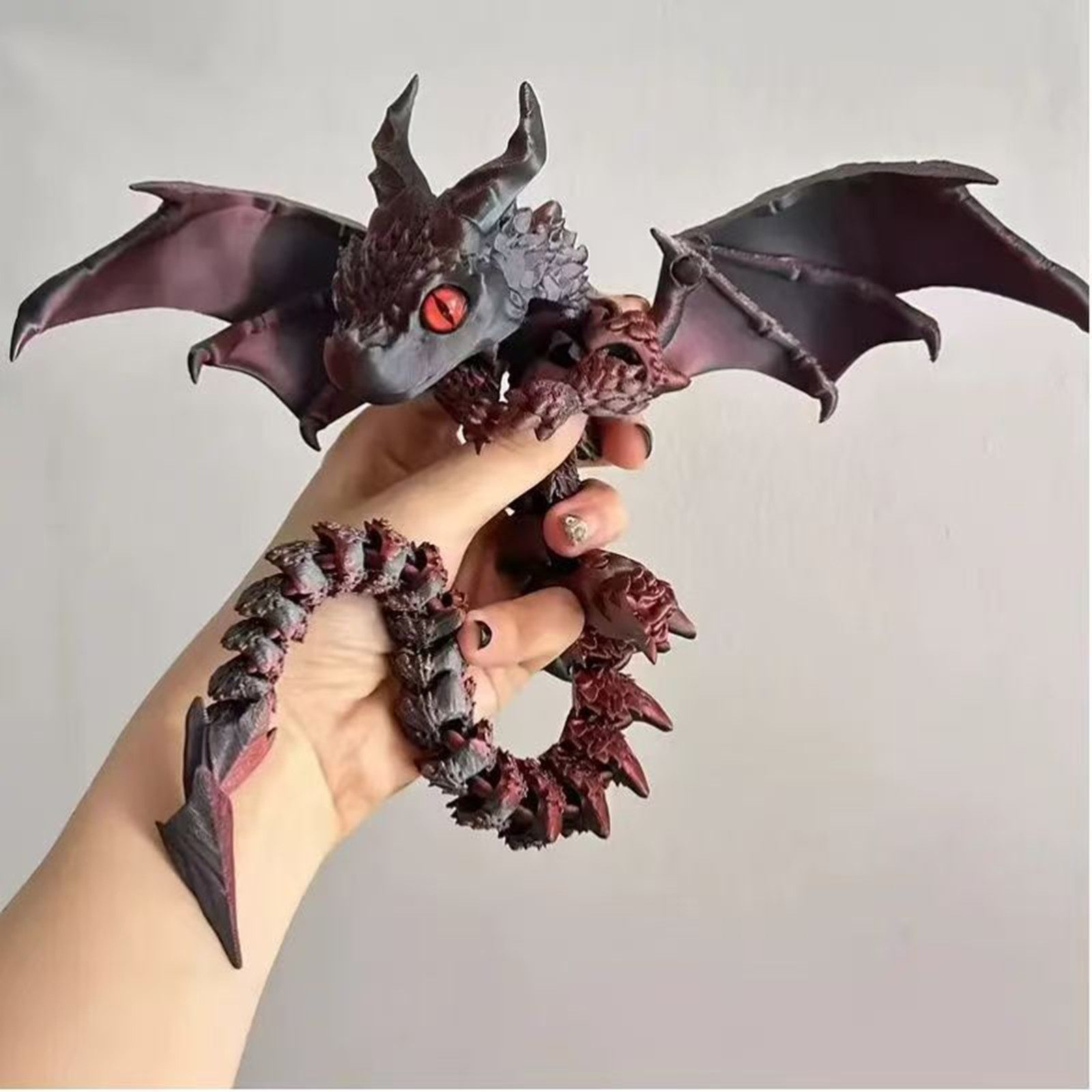 Jumpeak Tierfigur drache 3d druck,drachen figuren,Geflügelt,im Dunkeln leuchtend, (6Farben,2Größen), tiere figuren,tiere spielzeug,Kinderspielzeug