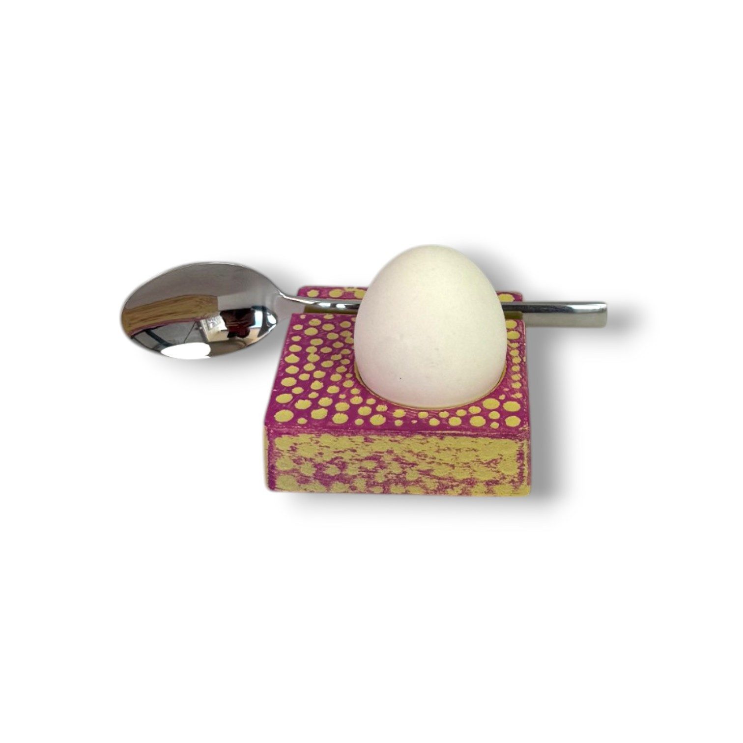 JA-UNENDLICH Eierbecher Tamago Eierbecher 2er Set mit Löffel, (Packung, 2 Eierbecher mit 2 Löffel), Eierbecher aus Gusseisen, Handgefertigt, stapelbar, stabil, farbenfroh