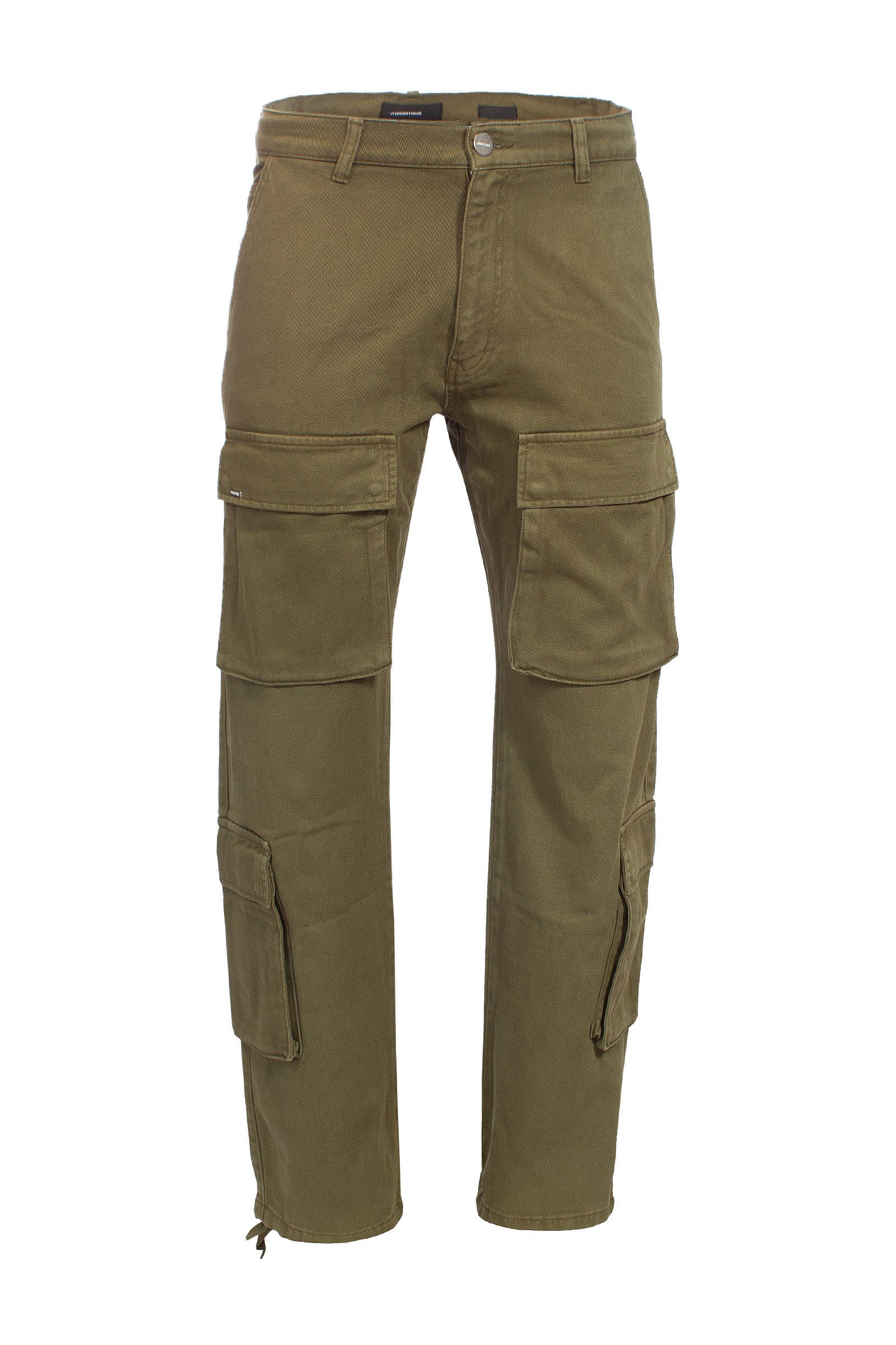 EIGHTYFIVE Cargohose Eightyfive Front Pockets Cargo Pants Kargo Hose Grün W32