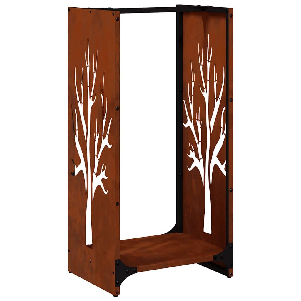 vidaXL Kaminholzregal Brennholzregal 40x30x80 cm Wetterfester Stahl