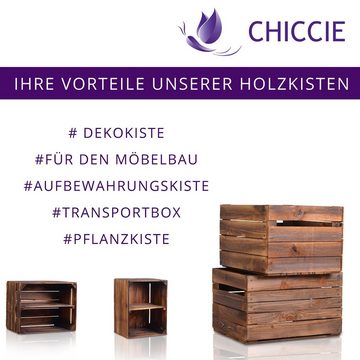 CHICCIE Holzkiste Regale Dunkel Geflammt 50x40x15cm - Kisten (1 St)