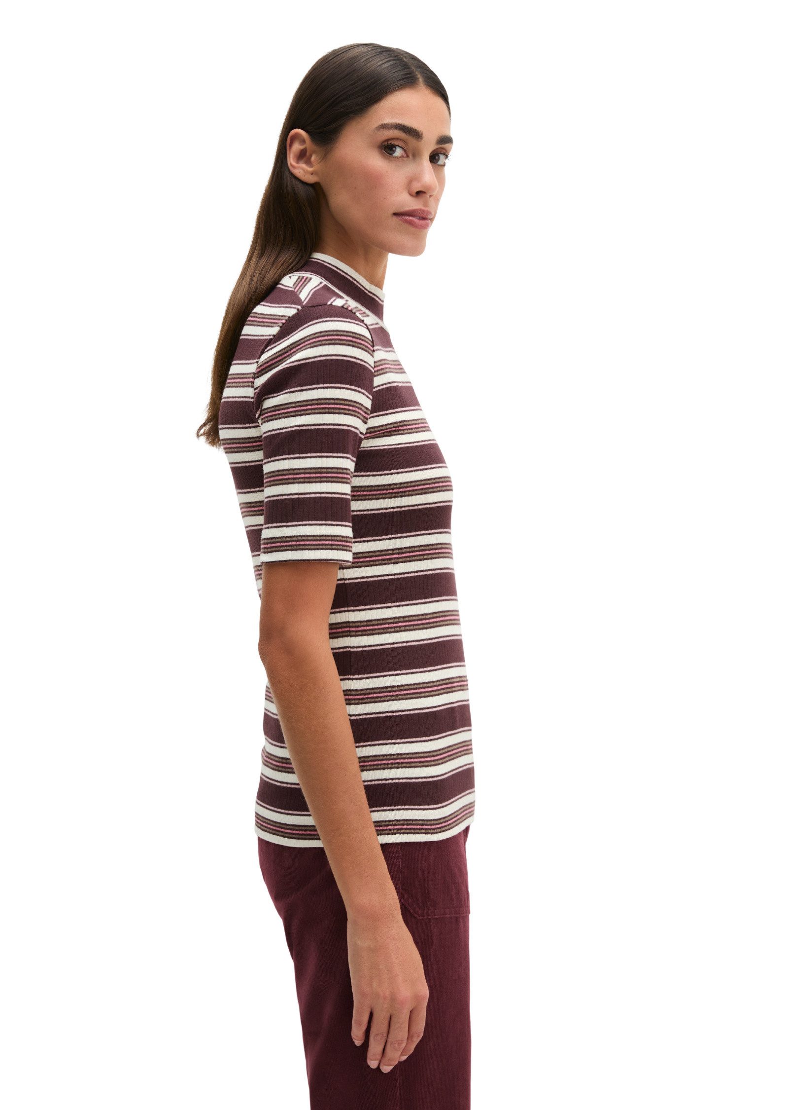 Marc O'Polo T-Shirt aus weichem Baumwoll-Modal-Stretch-Jersey