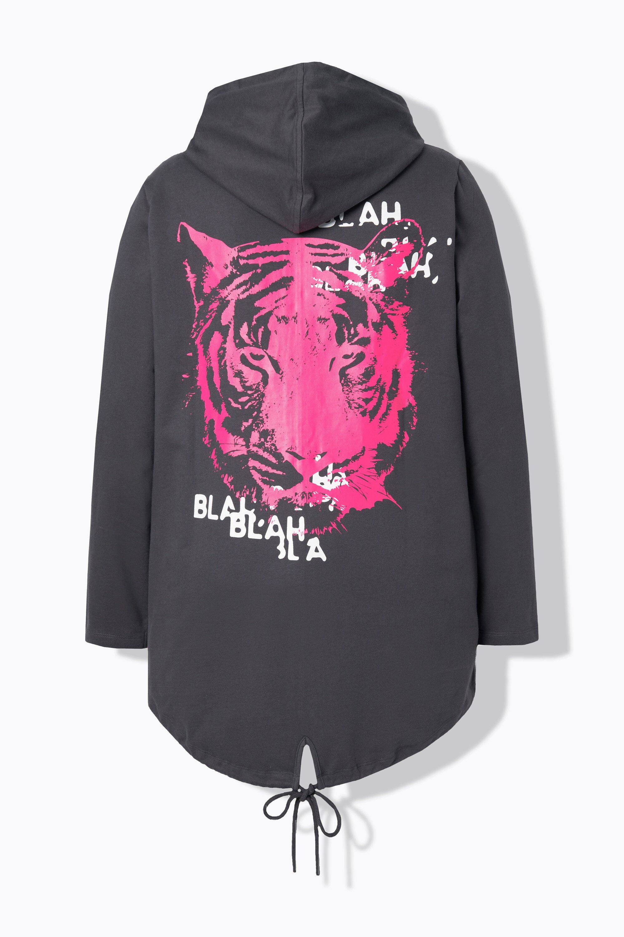 Angel of Style Sweatjacke Sweatjacke A-Linie Kapuze Tiger auf dem Rücken