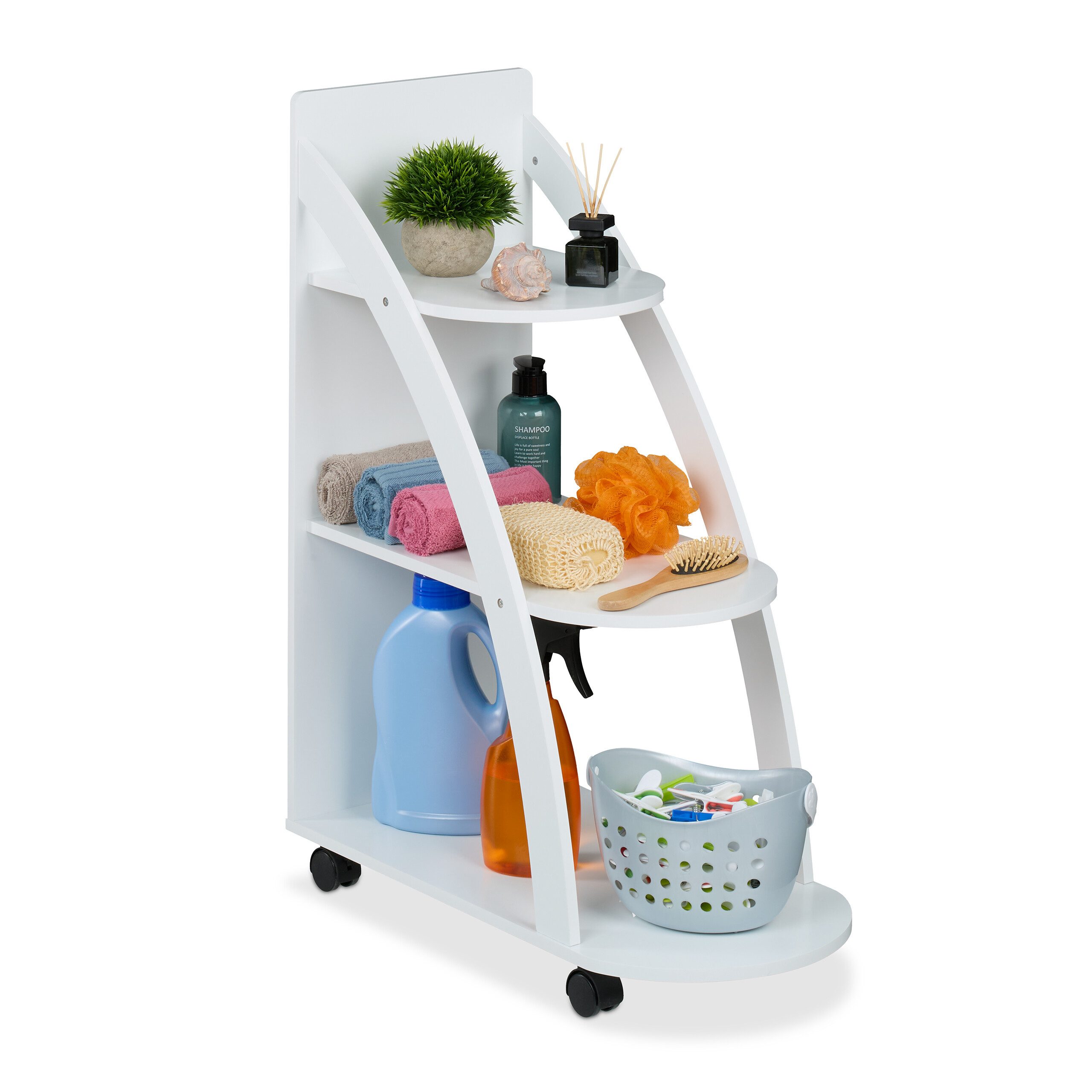 Rollwagen Weißer Rollwagen 3 Ebenen