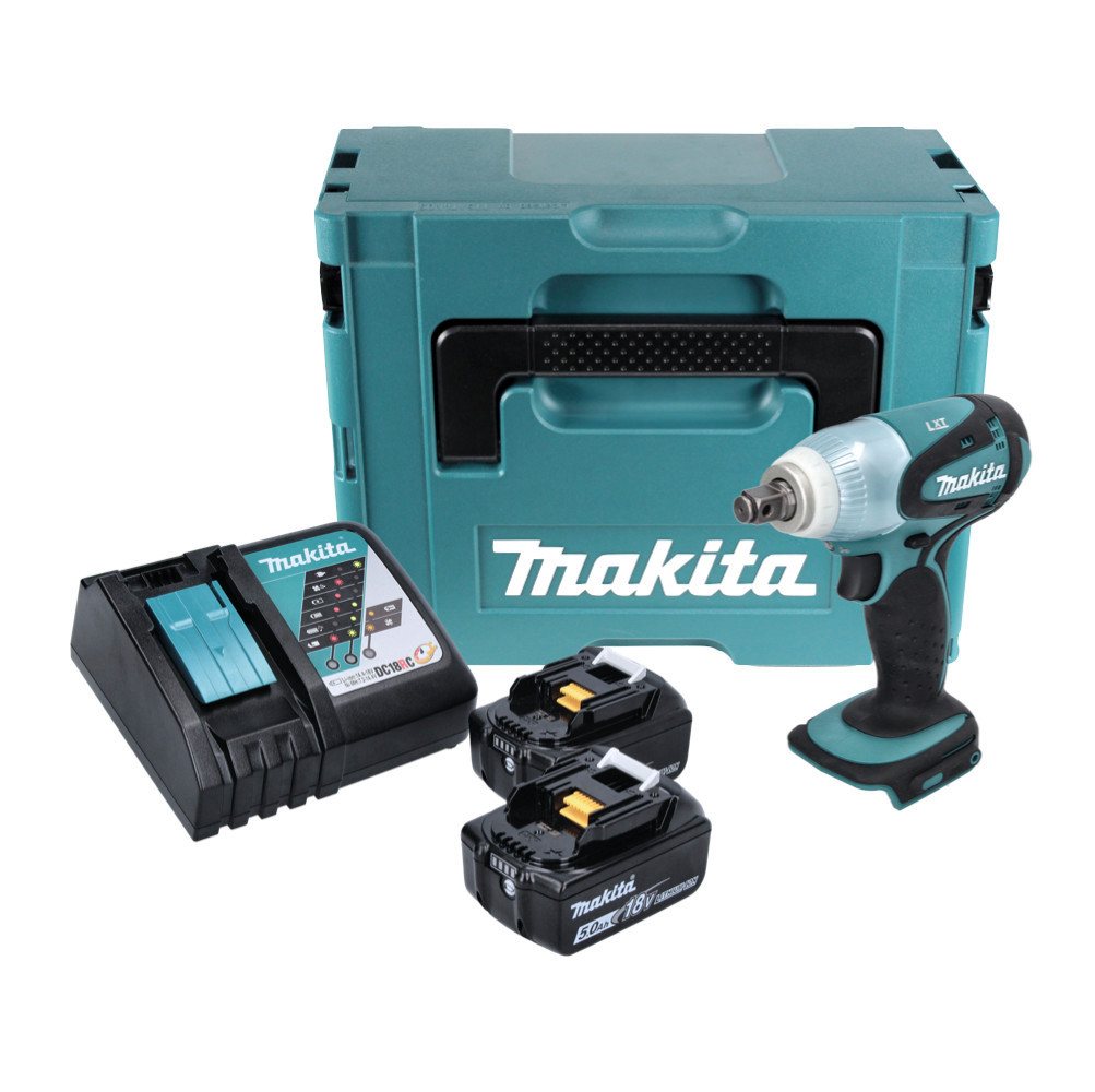 Thumbnail - Makita Akku-Schlagschrauber DTW 251 RTJ Akku Schlagschrauber 18 V 230 Nm 1/2" + 2x Akku 5,0 Ah +