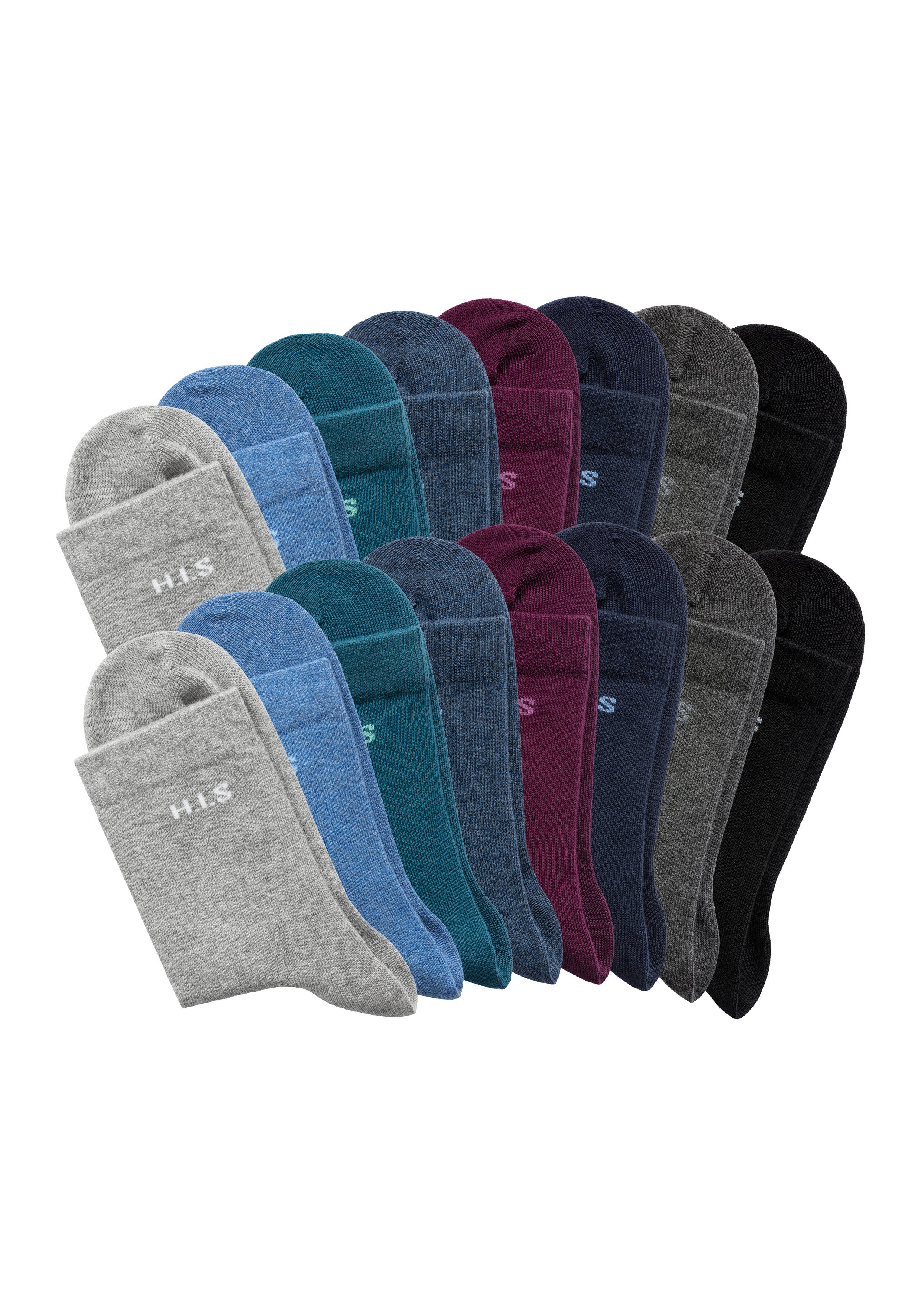 H.I.S Socken (Packung, 16-Paar) mit eingestricktem günstig online kaufen