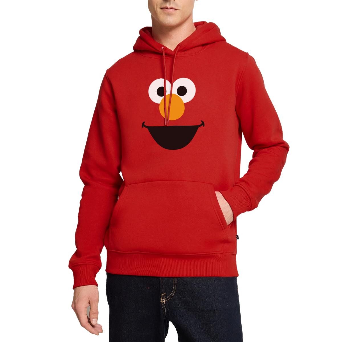 Spreadshirt Hoodie Sesamstraße Elmo Gesicht Kostüm Karneval Herren Premium günstig online kaufen