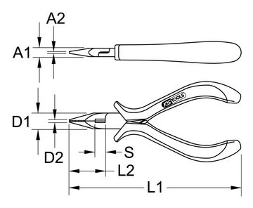 KS Tools Telefonzange, Feinmechanik, 130 mm