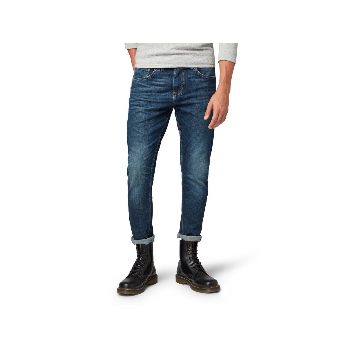 TOM TAILOR 5-Pocket-Jeans mittel-blau (1-tlg)