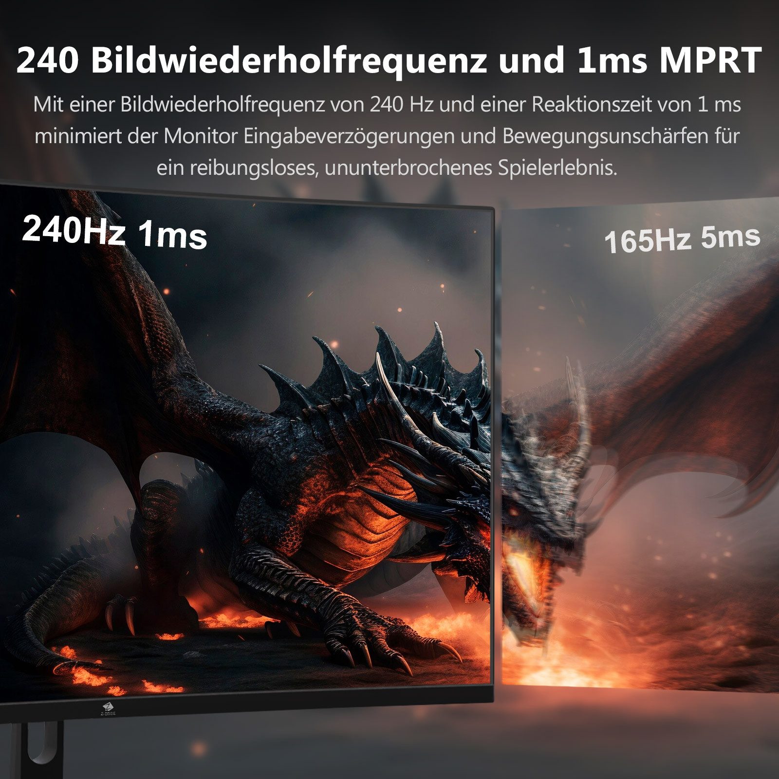 Z-EDGE LED Curved-Gaming-Monitor (81 cm/32 ", FHD 1920x1080 px, FHD, 1 ms Reaktionszeit, 240 Hz, LCD)