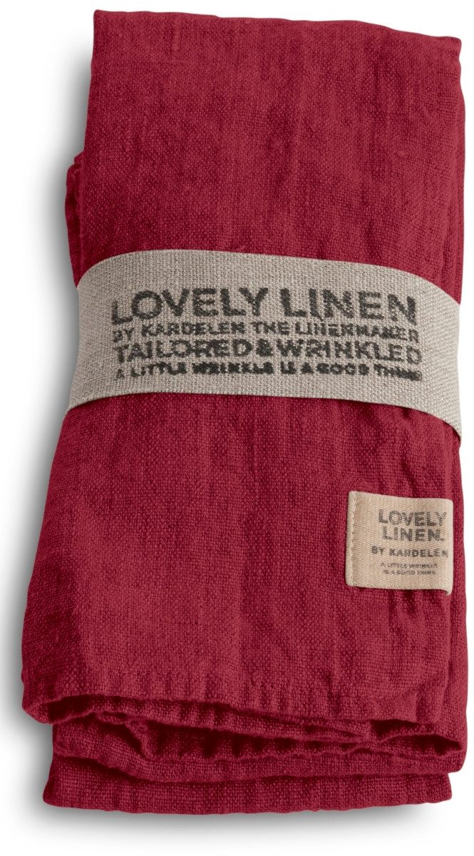 Lovely Linen Stoffserviette Lovely Serviette Leinen cabernet 45x45cm (1 Stück)
