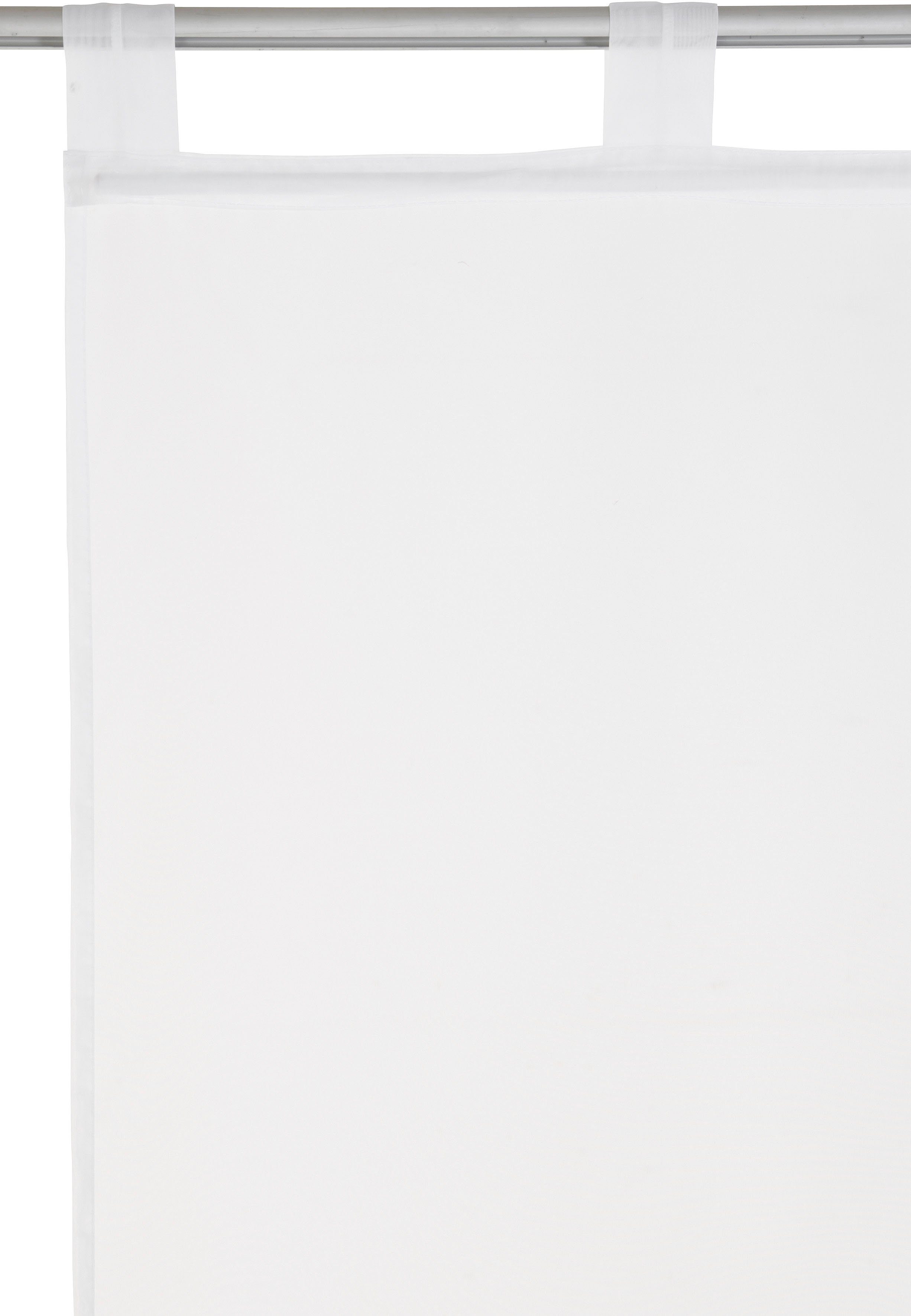 Schiebegardine Xanten, my home, Schlaufen 57 transparent, cm, St), Beschwerungsstangen, Set, weiß (2 inkl. Voile, Flächenvorhang 2-er Breite