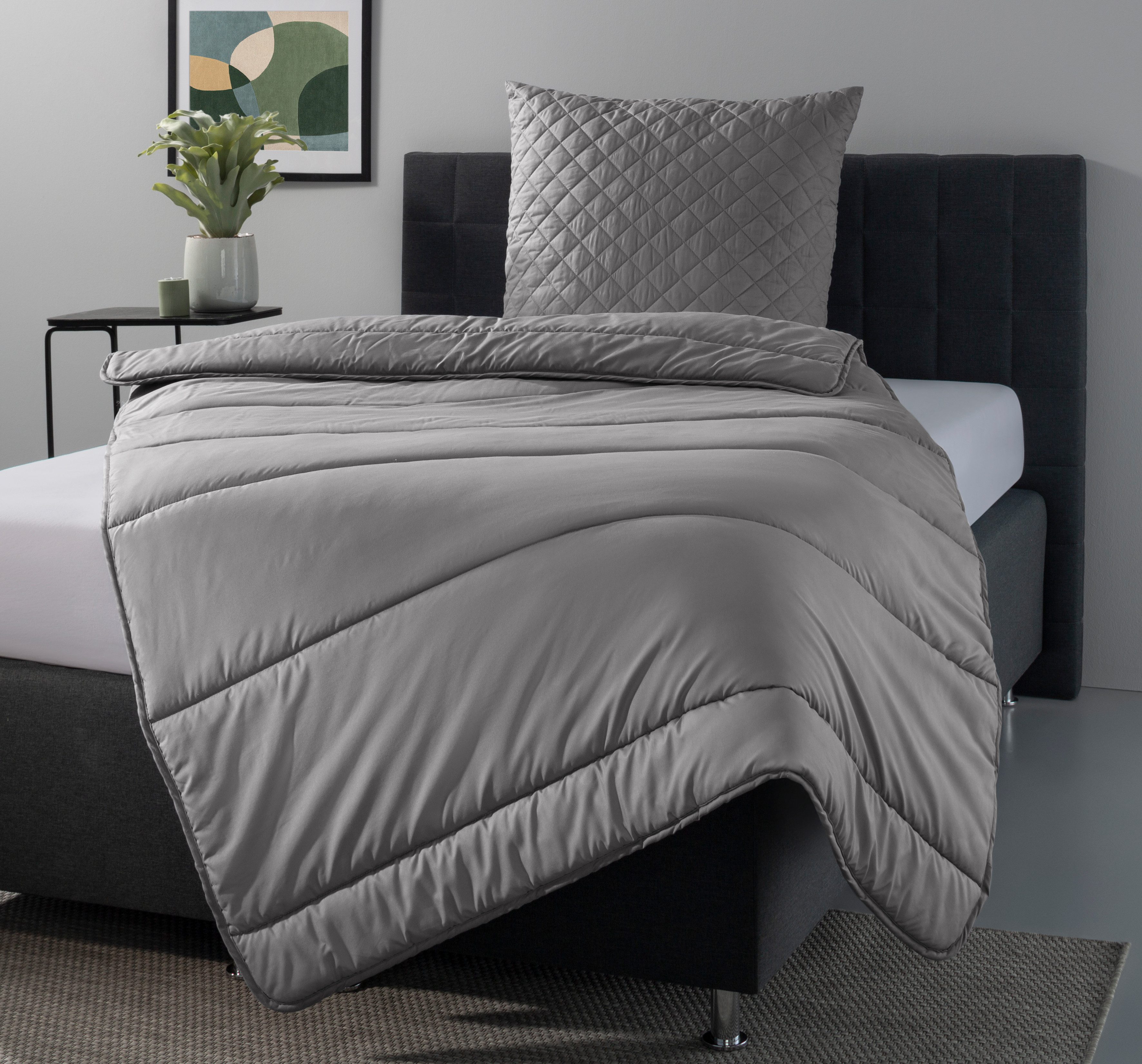 OTTO home Microfaserbettdecke + Microfaserkissen Clarra Spar Set, Decke + K günstig online kaufen