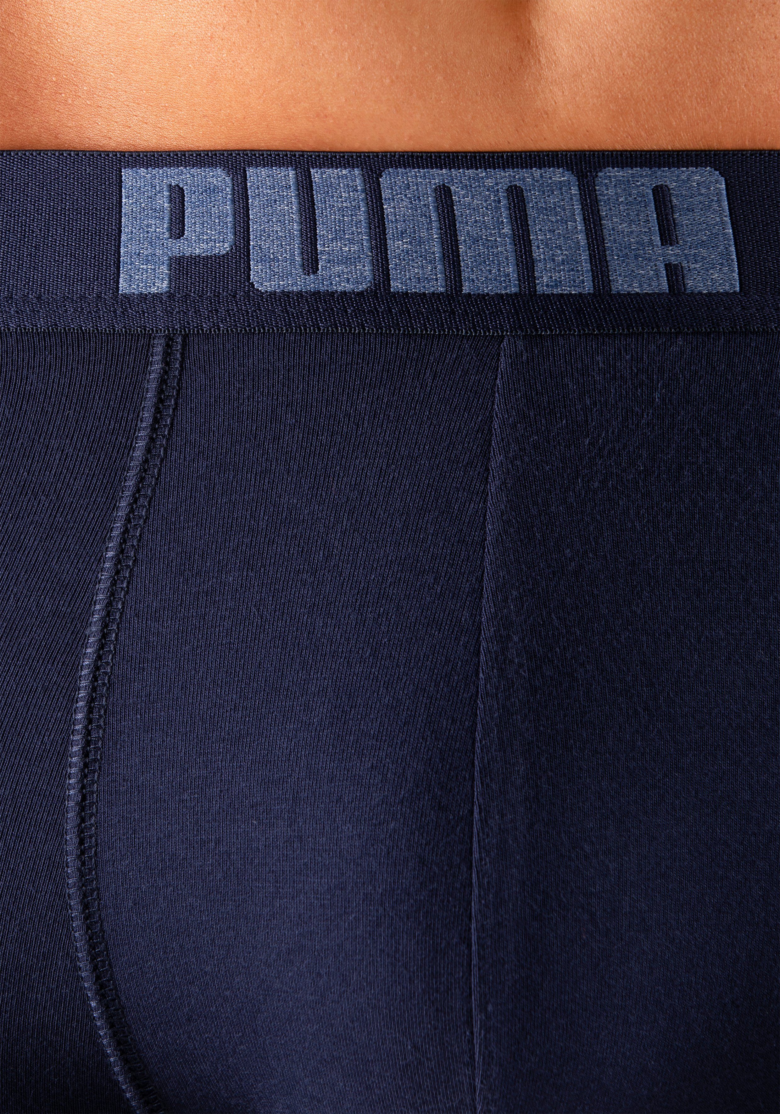 PUMA Webbund navy, Boxer navy (Packung, Logo 2-St)