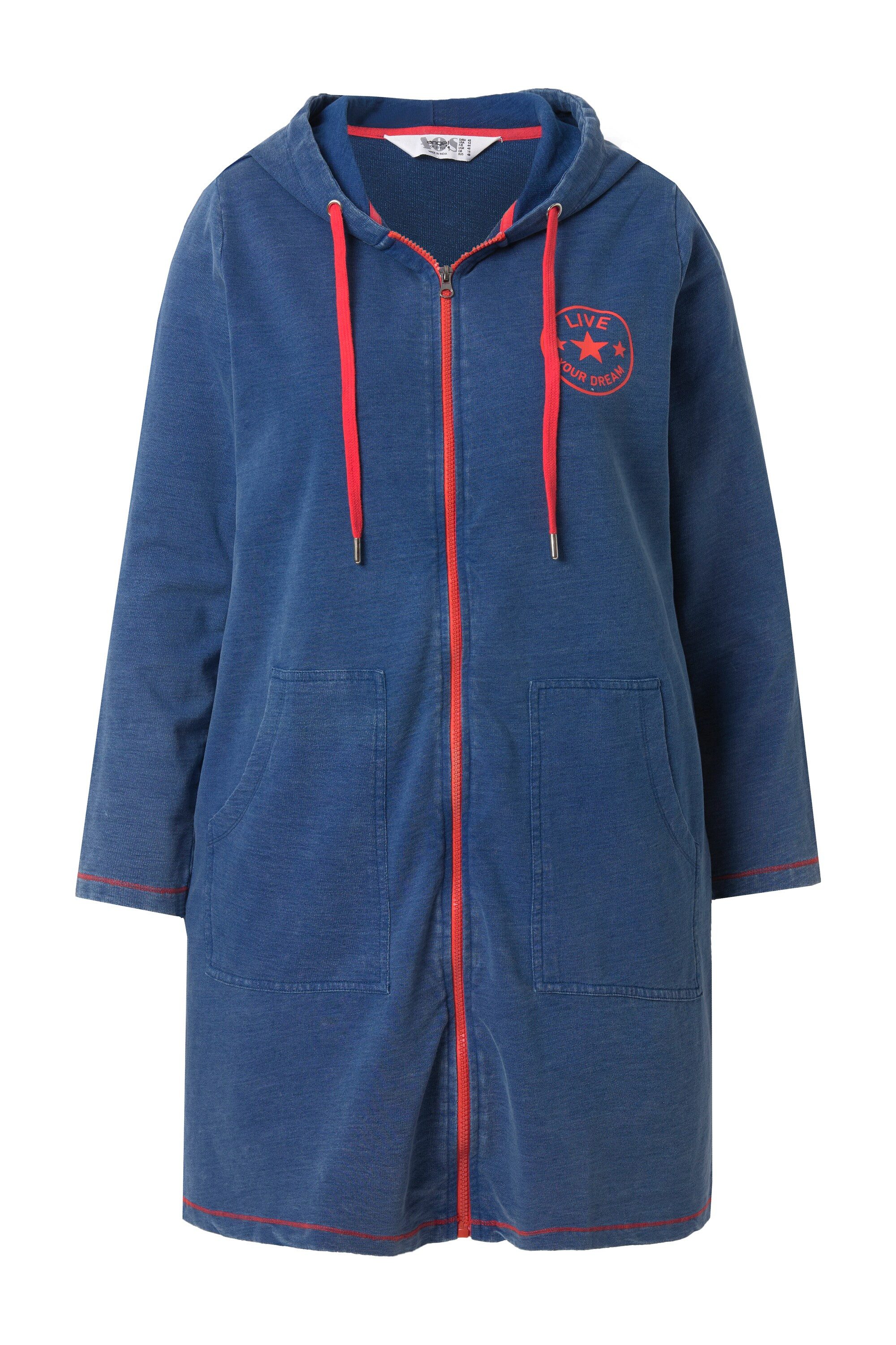Angel of Style Sweatjacke Sweatjacke längerer Komfort Fit Kapuze