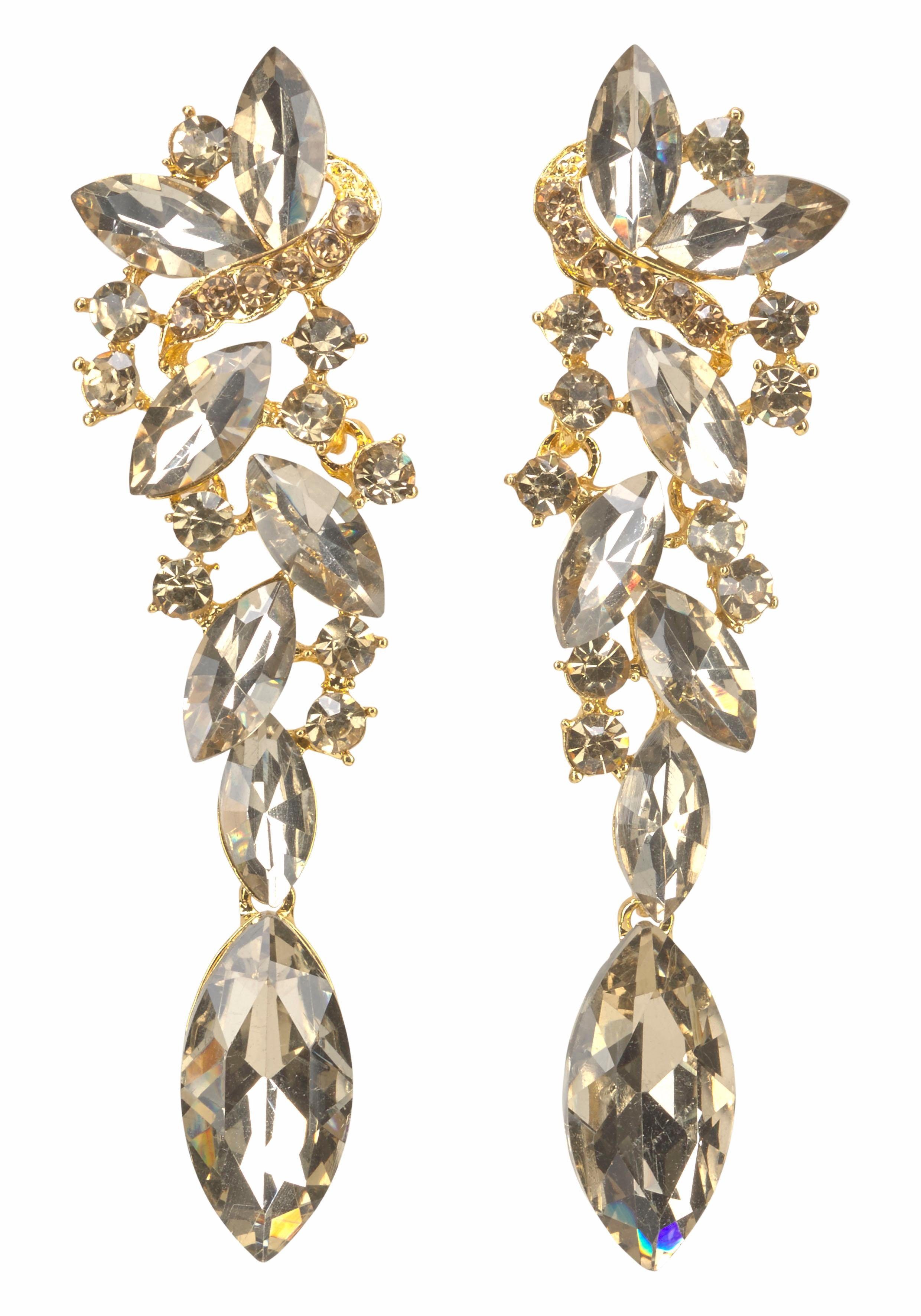 Firetti Paar Ohrstecker Glamour-Look, mit Glasstein