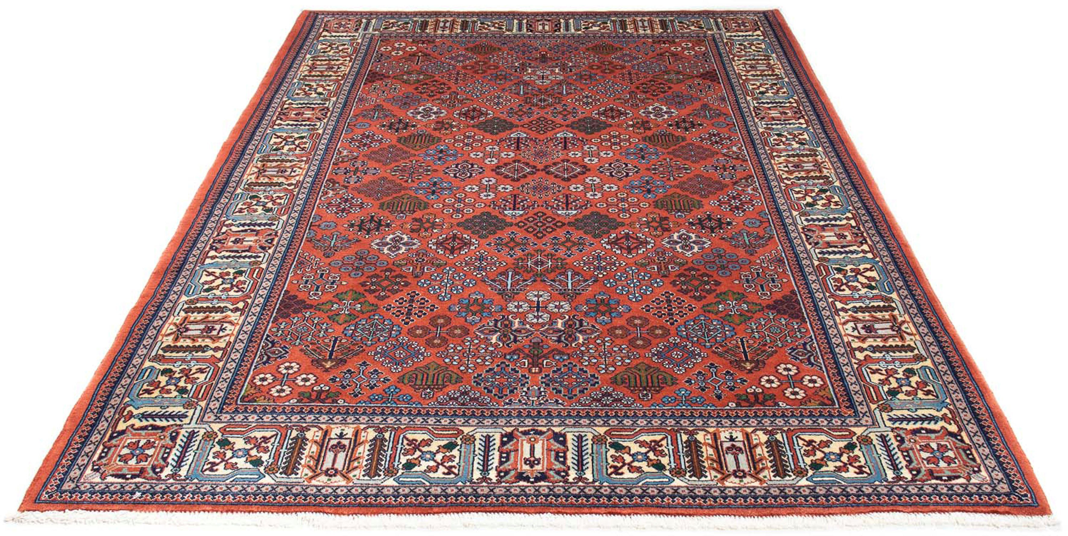 Orientteppich Perser - Nomadic - 242 x 169 cm - hellrot, morgenland, rechteckig, Höhe: 10 mm, Wohnzimmer, Handgeknüpft, Einzelstück mit Zertifikat