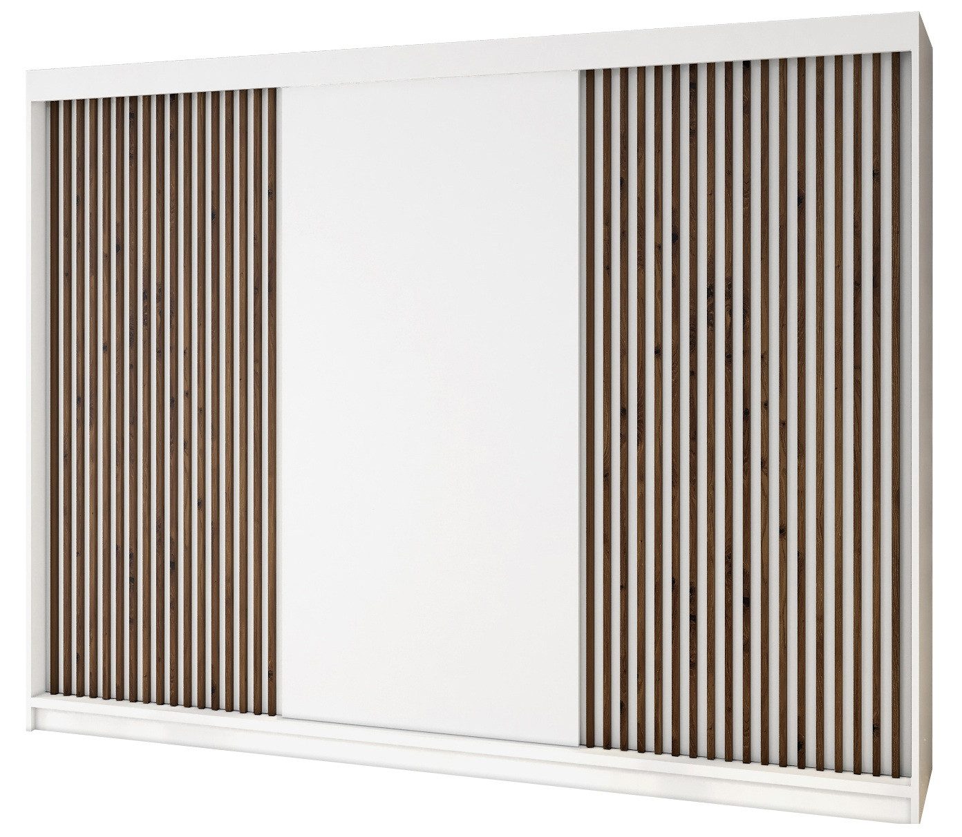 A&J MöbelLand GmbH Schiebetürenschrank IOSA 200 cm mit 4 Schubladen, und 3D Lamellen (TOP ANGEBOT! Geräumiger Schrank mit einer Breite von 200 cm ideal zur Aufbewahrung von Kleidung und Accessoires. 4 Schubladen und viel Stauraum. TOP PRODUKT! Wählen Sie das ideale Modell für Ihr Schlafzimmer!, Inclusive 4 Schubladen) Breite: 200 cm, Höhe: 215 cm, Tiefe: 59,5 cm