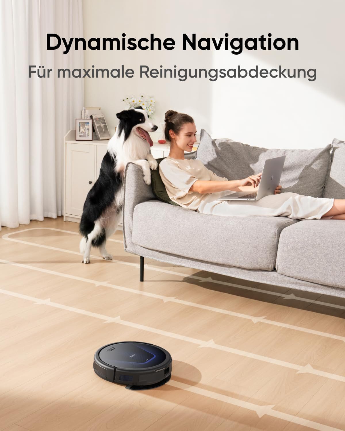 eufy Saugroboter G50 Hybrid, Saugroboter, 4.000Pa STARKE SAUGKRAFT, LEISE SAUBERKEIT, SELBSTREINIGENDE ROLLBÜRSTE,