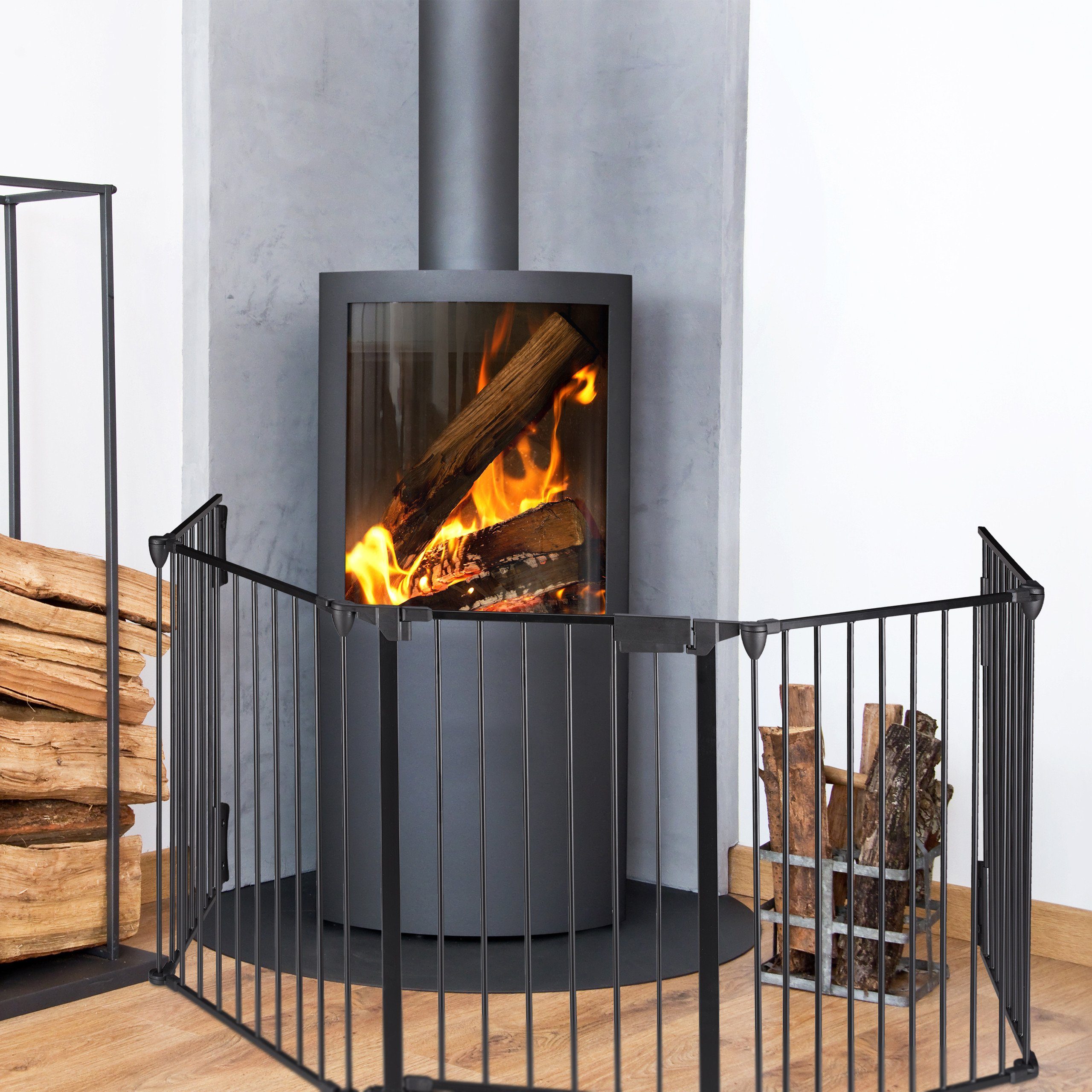 relaxdays Kamingitter Kaminschutzgitter 5-teilig günstig online kaufen