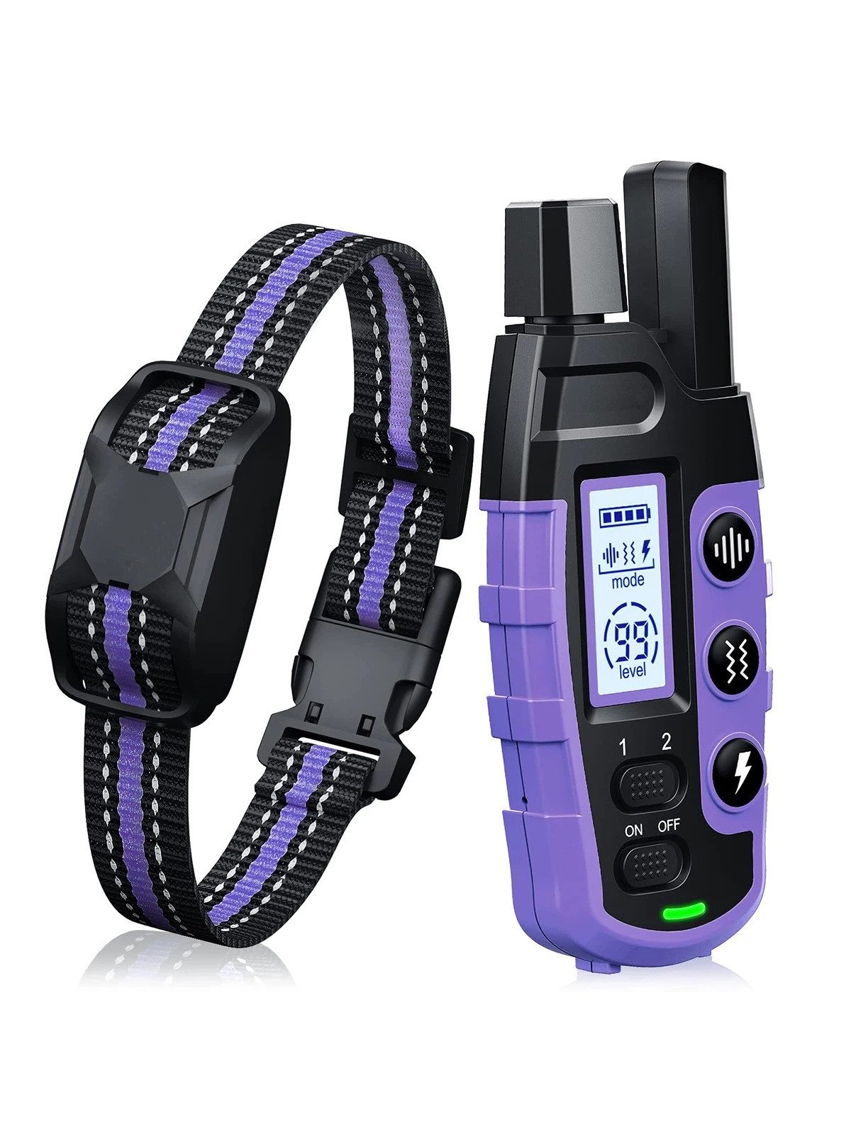 Athlix Hundeleine Elektrisches Hundetrainingshalsband mit Fernbedienung Wasserdicht, (1-tlg), Vibrationen zum Training von Hunden