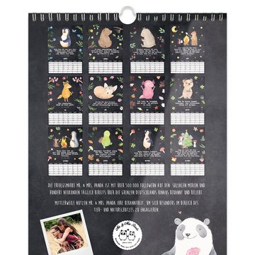 Mr. & Mrs. Panda Wandkalender 2024 - Mit Karacho ins Glück - Weiß - Geschenk, Kalender mit Feiertag