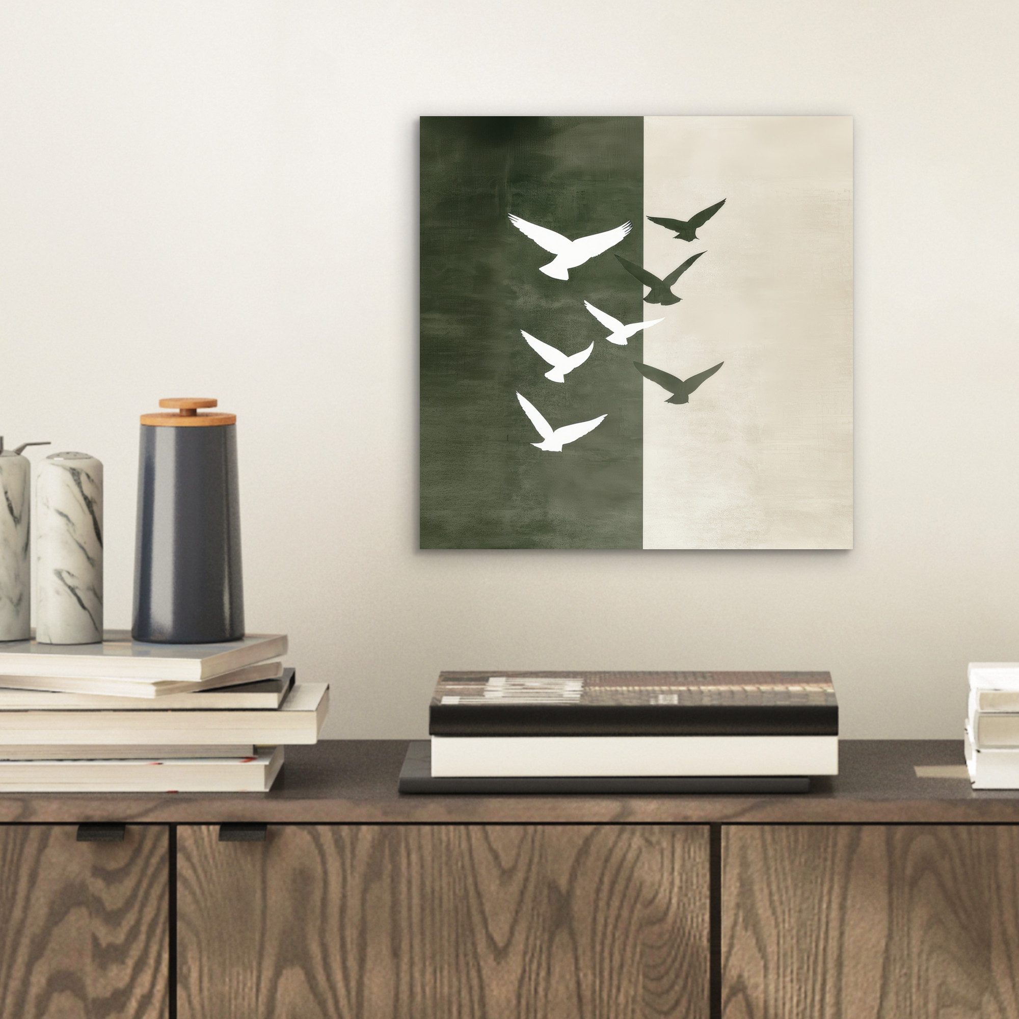 MuchoWow Metallbild Japandi - Vogel - günstig online kaufen