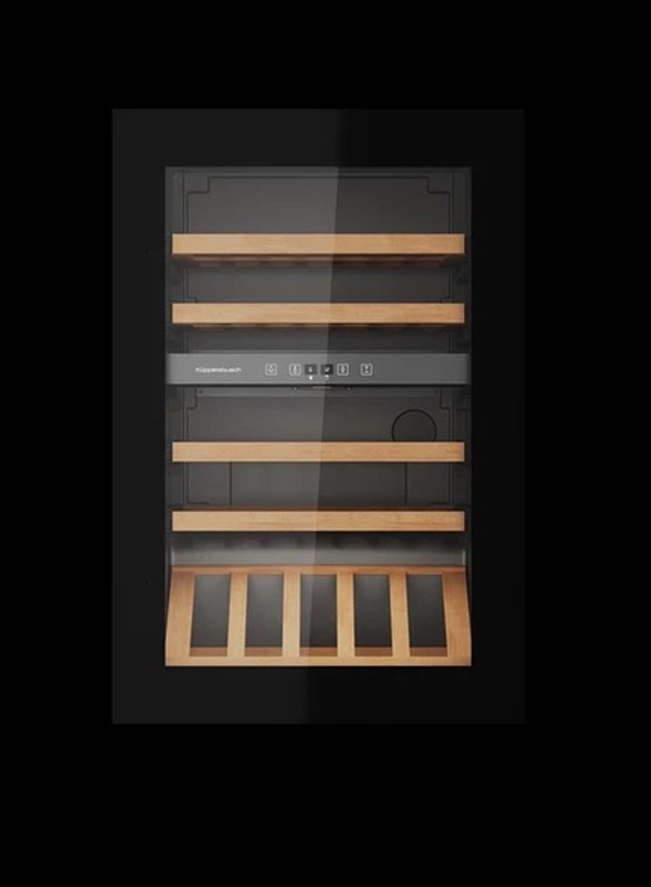 Küppersbusch Einbauweinkühlschrank FWK2852.0S, für 38 Standardflaschen á 0,75l,LED Innenbeleuchtung, 1 Weinpräsenter, Holzauszüge