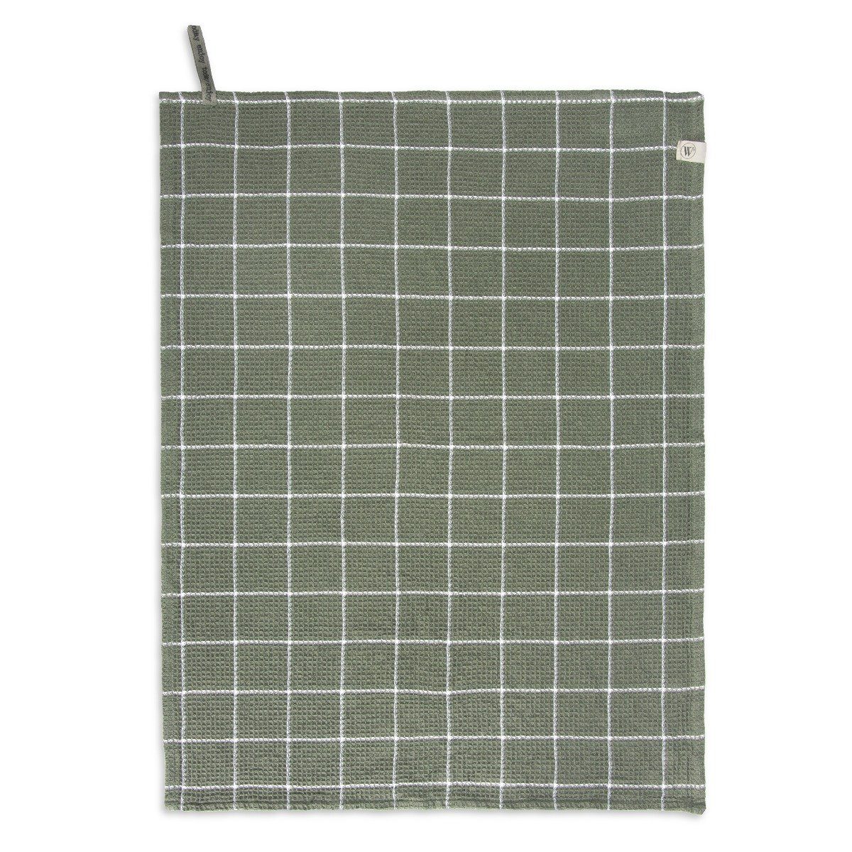 Walra Dry Geschirrtuch 100% - Vielfältig Premium-Qualität Armeegrün Cubes with cm, aus 50x70 - Küchentuch Baumwolle, einsetzbares